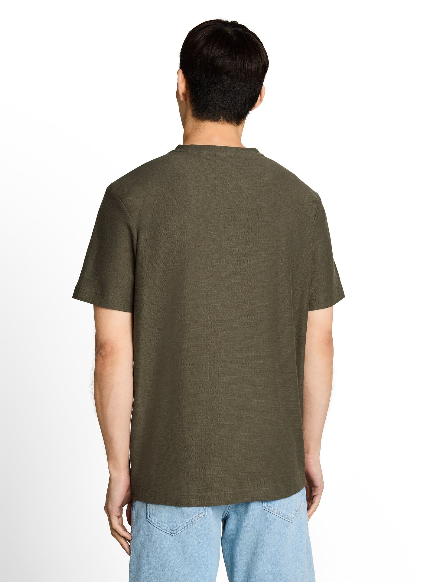 T-Shirt mit Ottoman-Struktur