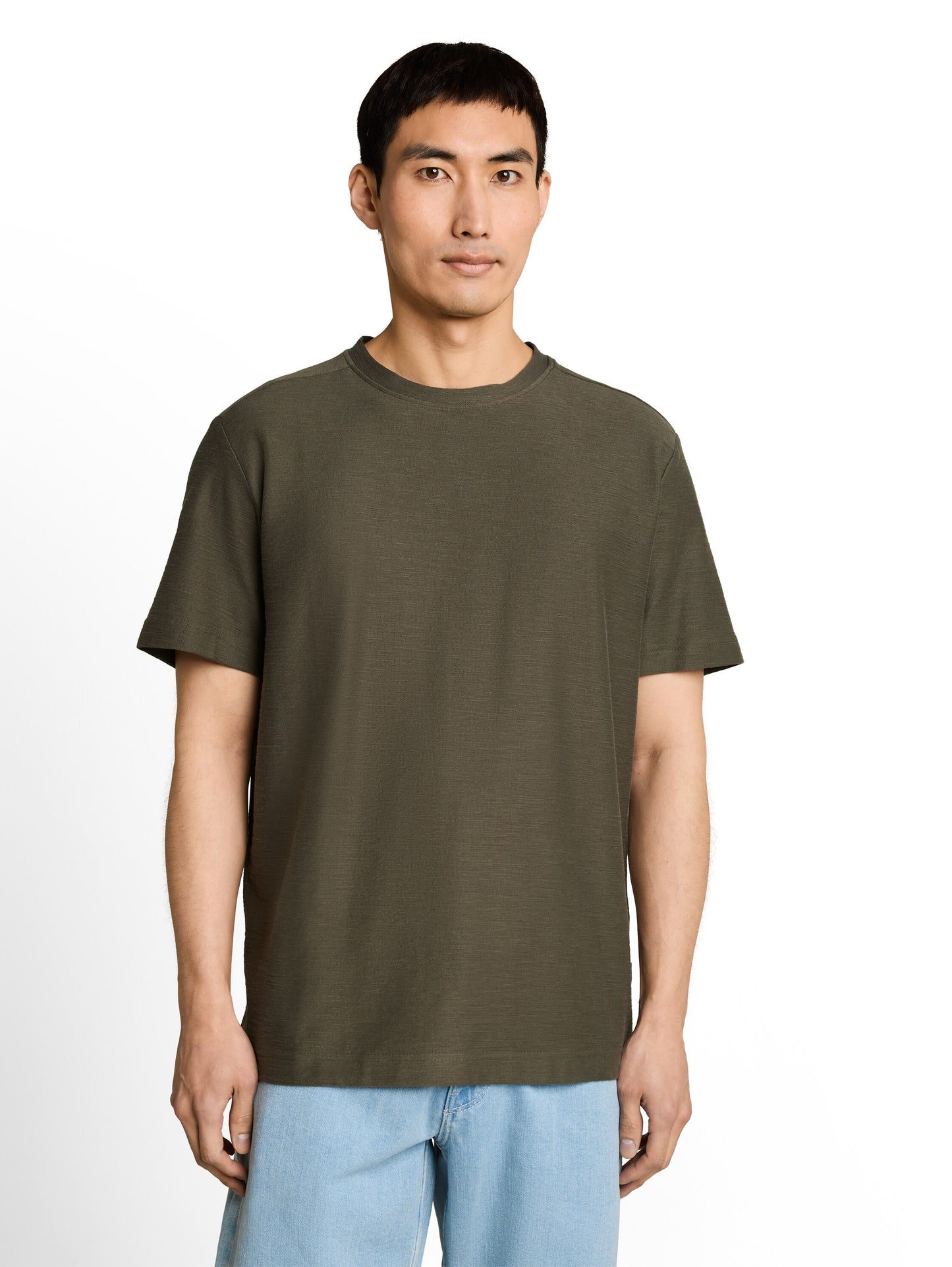 T-Shirt mit Ottoman-Struktur