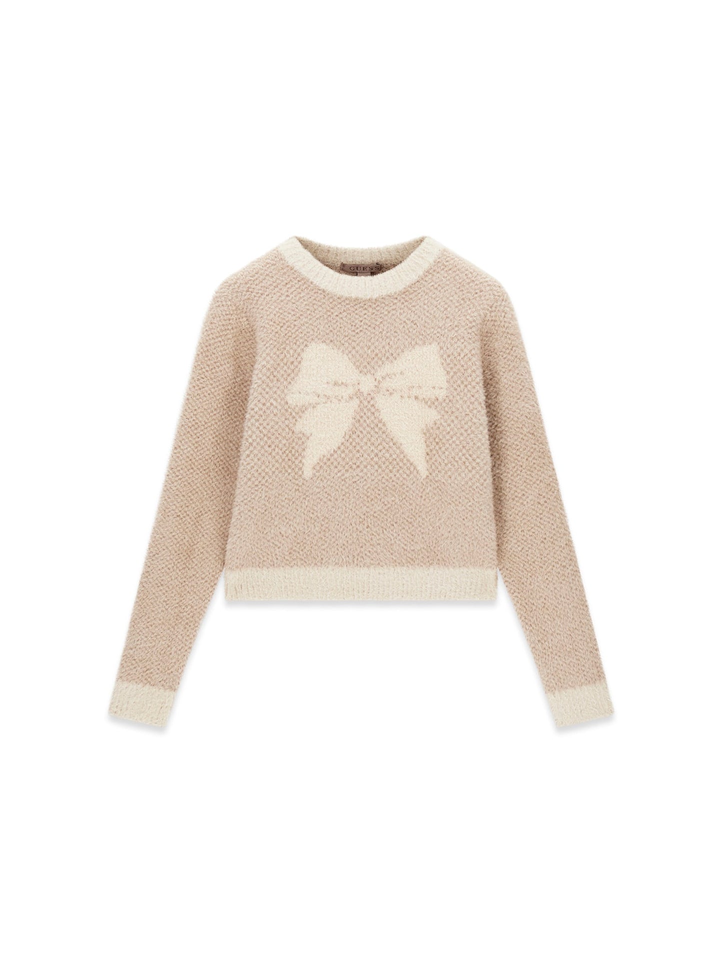 LS CN BOW JACQUARD SWTR