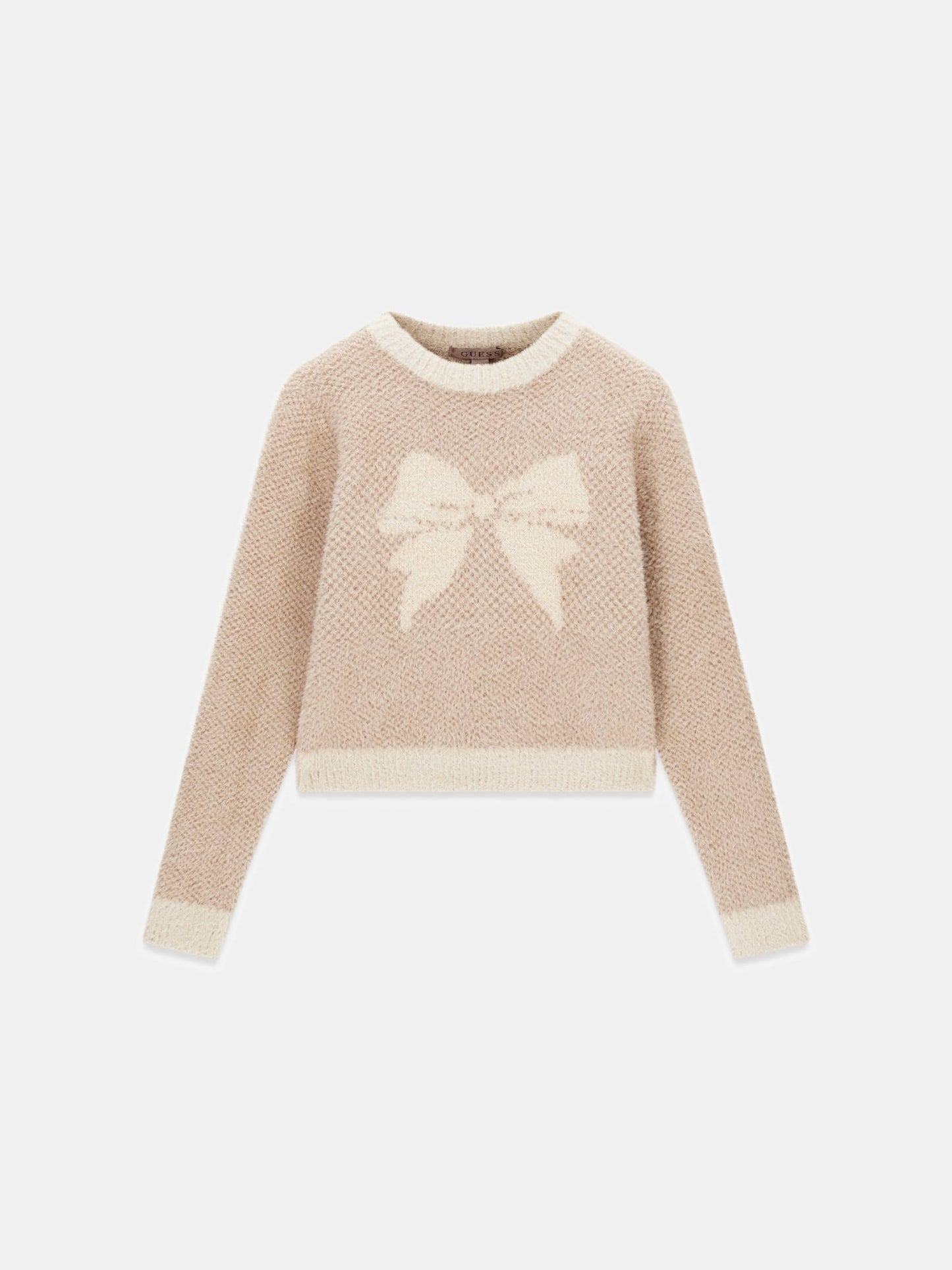 LS CN BOW JACQUARD SWTR