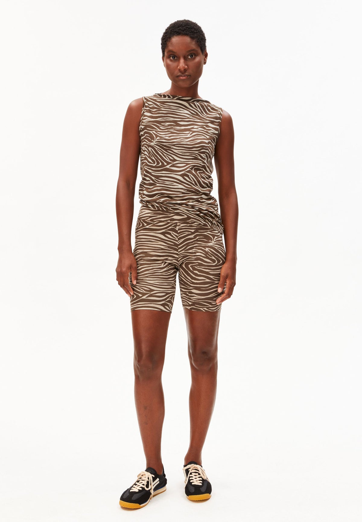 ZEBRA PRINT BOAT NECK TOP