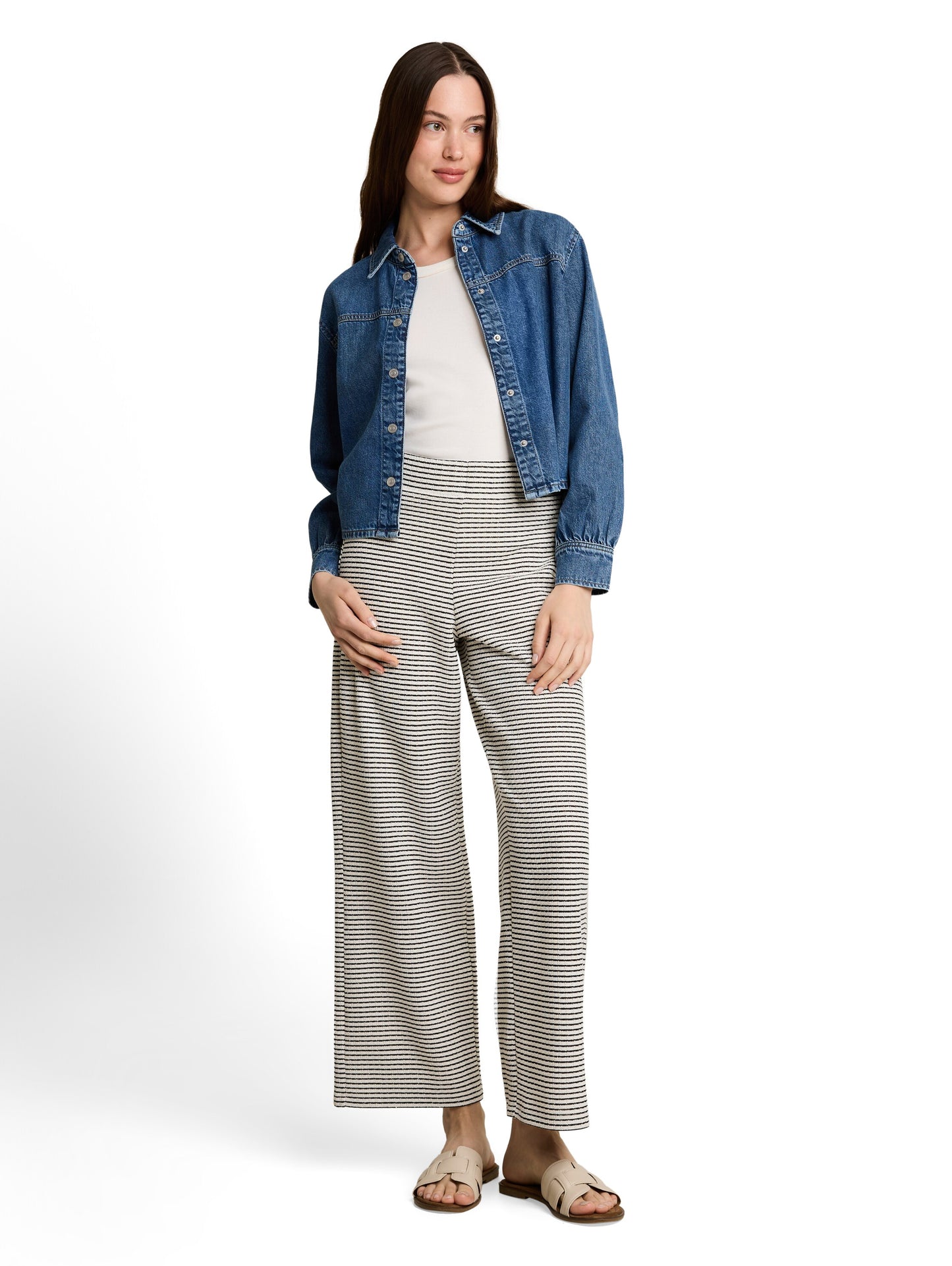 Wide Leg Strickhose