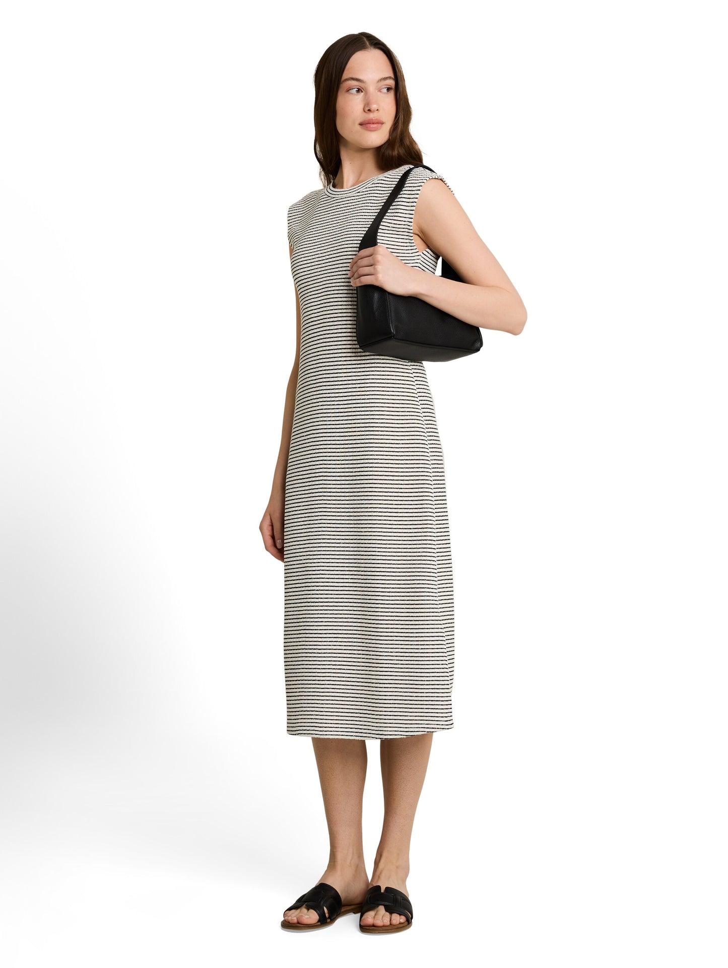 Fitted Jacquard Midi-Kleid
