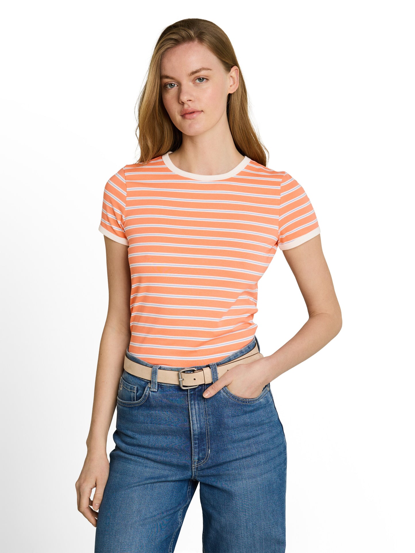 Slim Fit T-Shirt mit Streifen