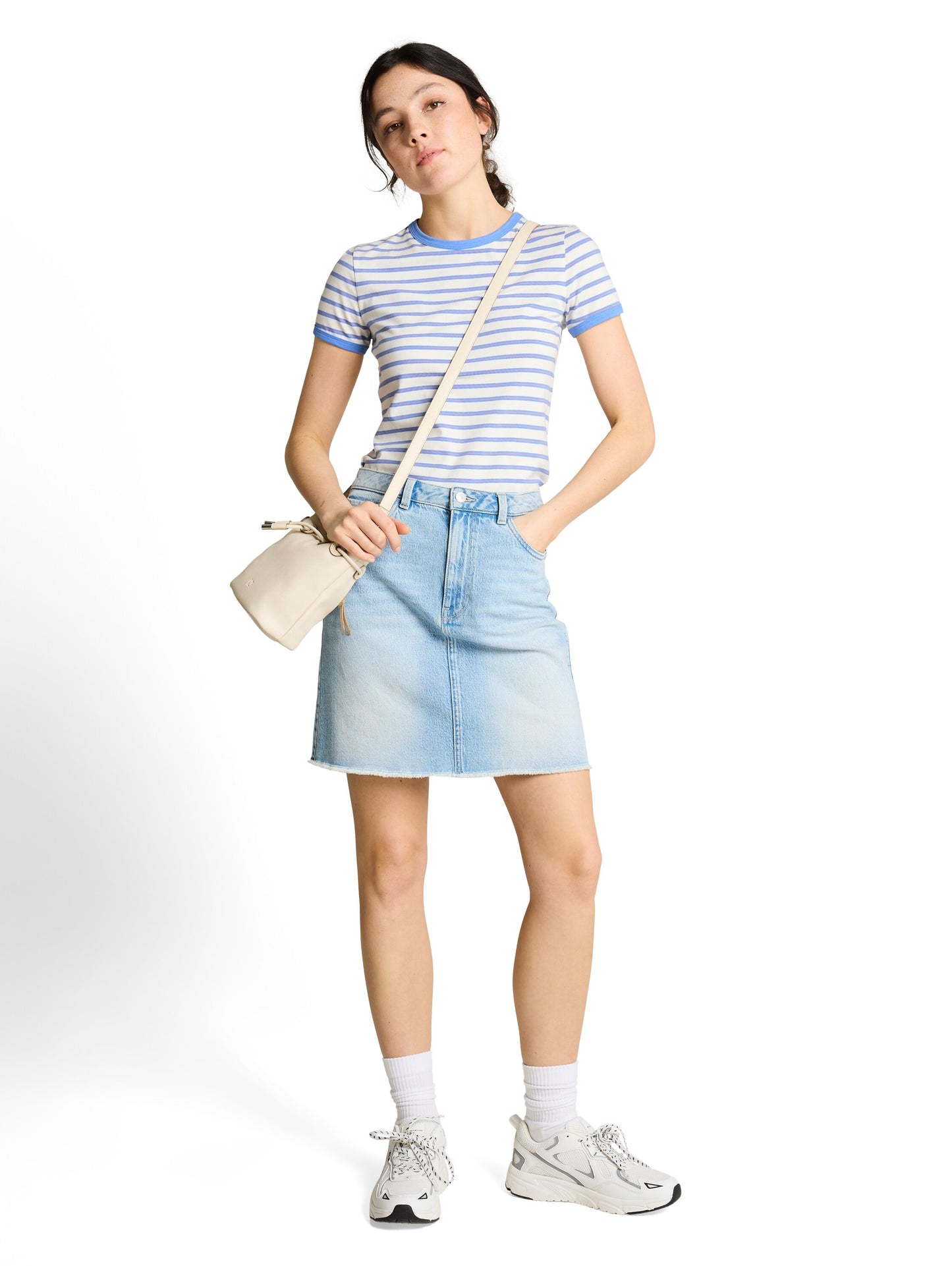 Slim Fit T-Shirt mit Streifen