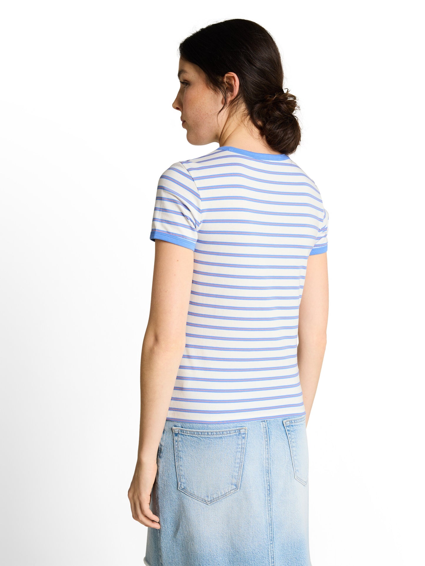 Slim Fit T-Shirt mit Streifen