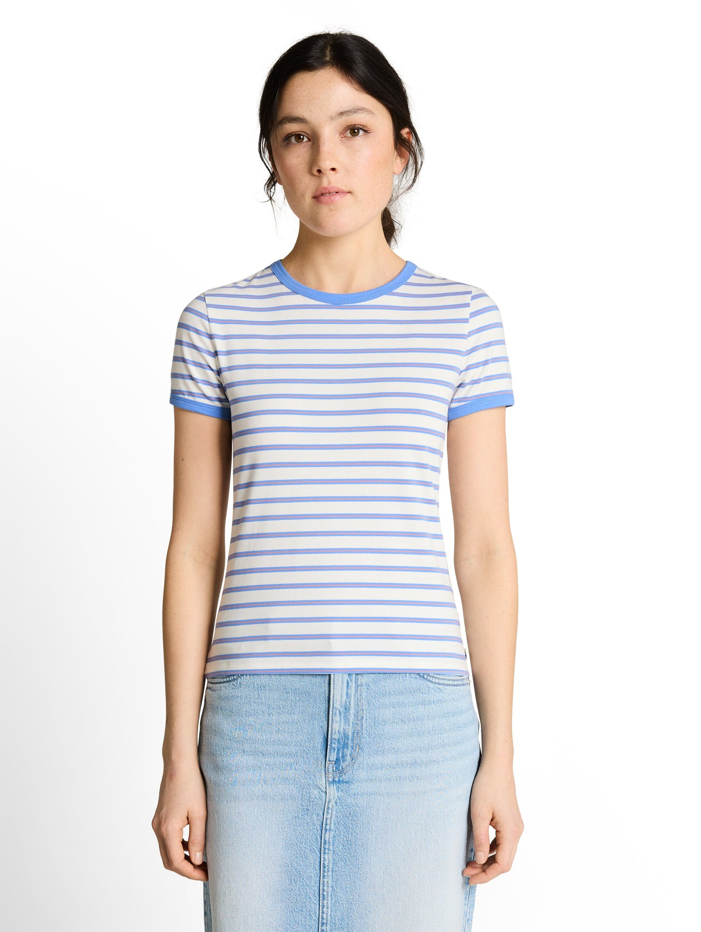 Slim Fit T-Shirt mit Streifen