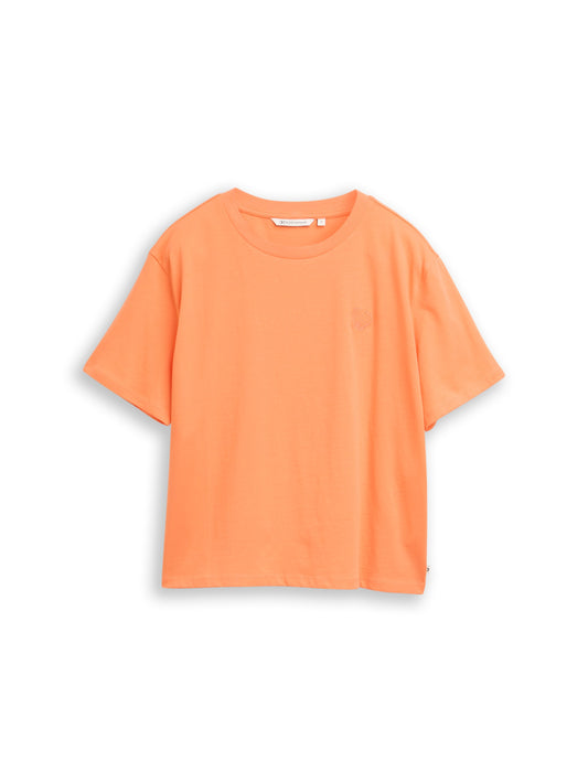 Boxy Fit T-Shirt mit Stickerei