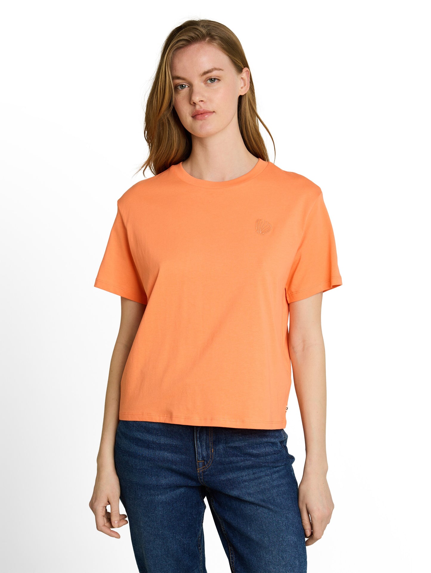Boxy Fit T-Shirt mit Stickerei