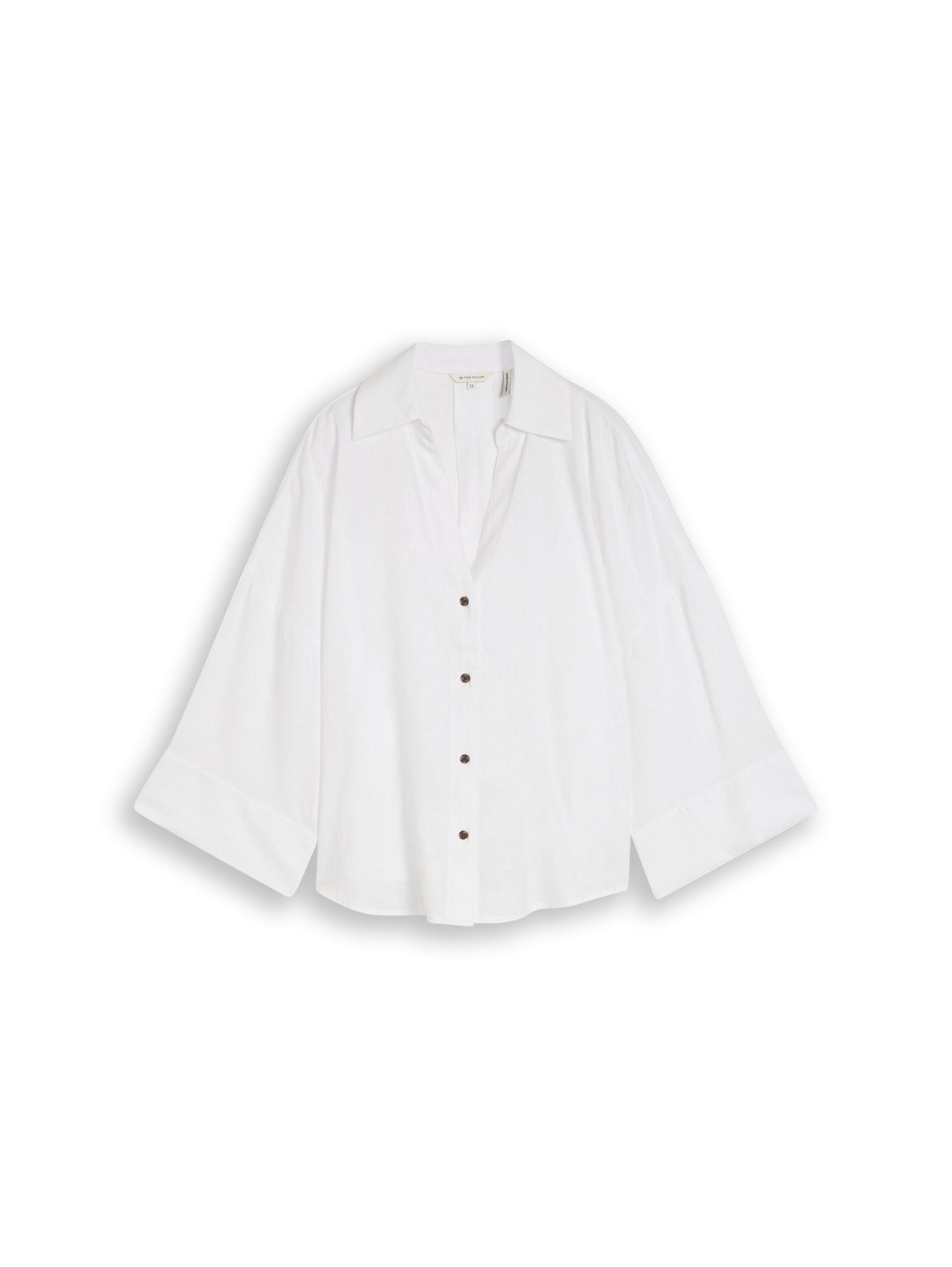 Oversize Bluse mit Leinenanteil