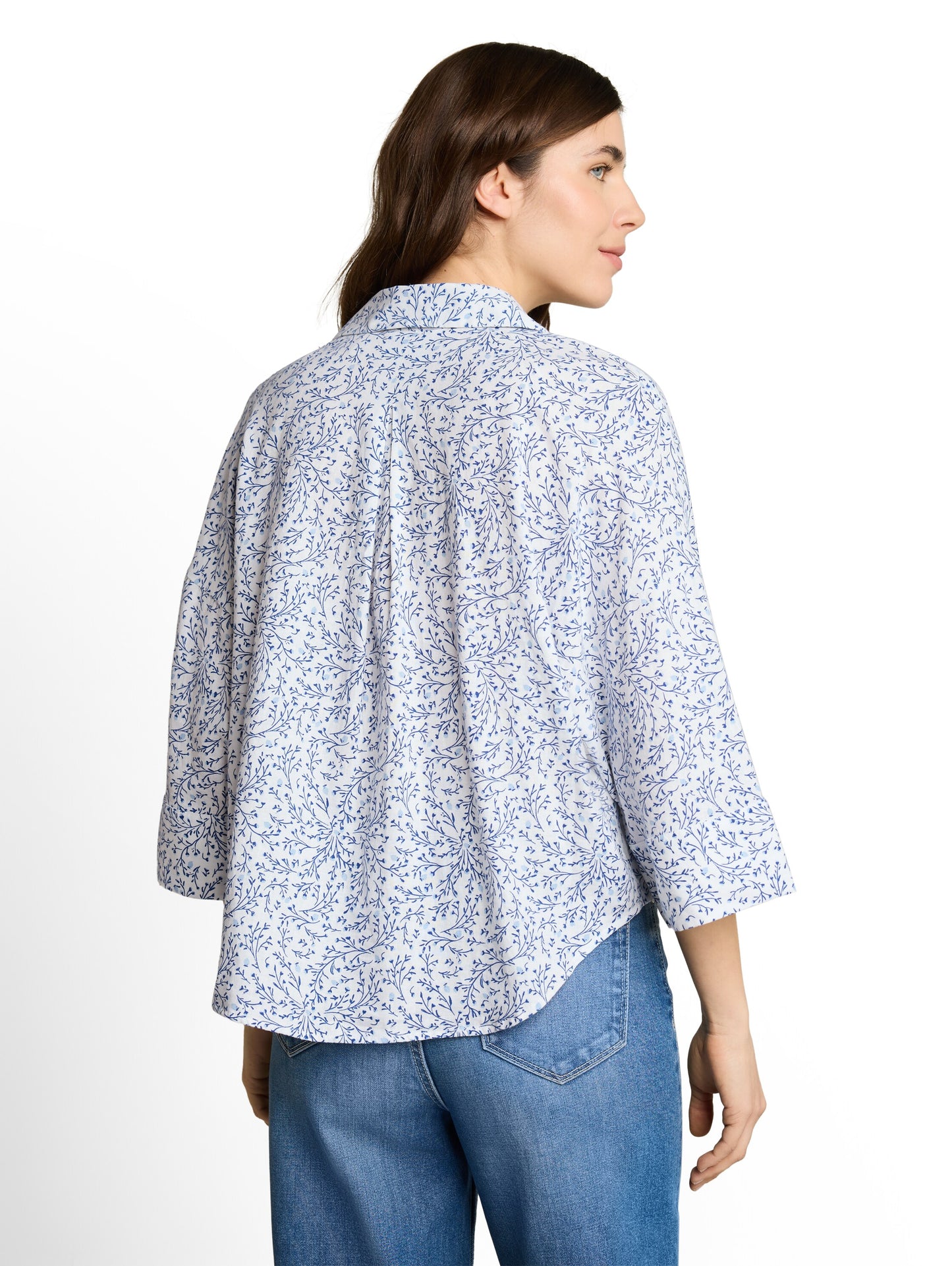 Oversize Bluse mit Leinenanteil