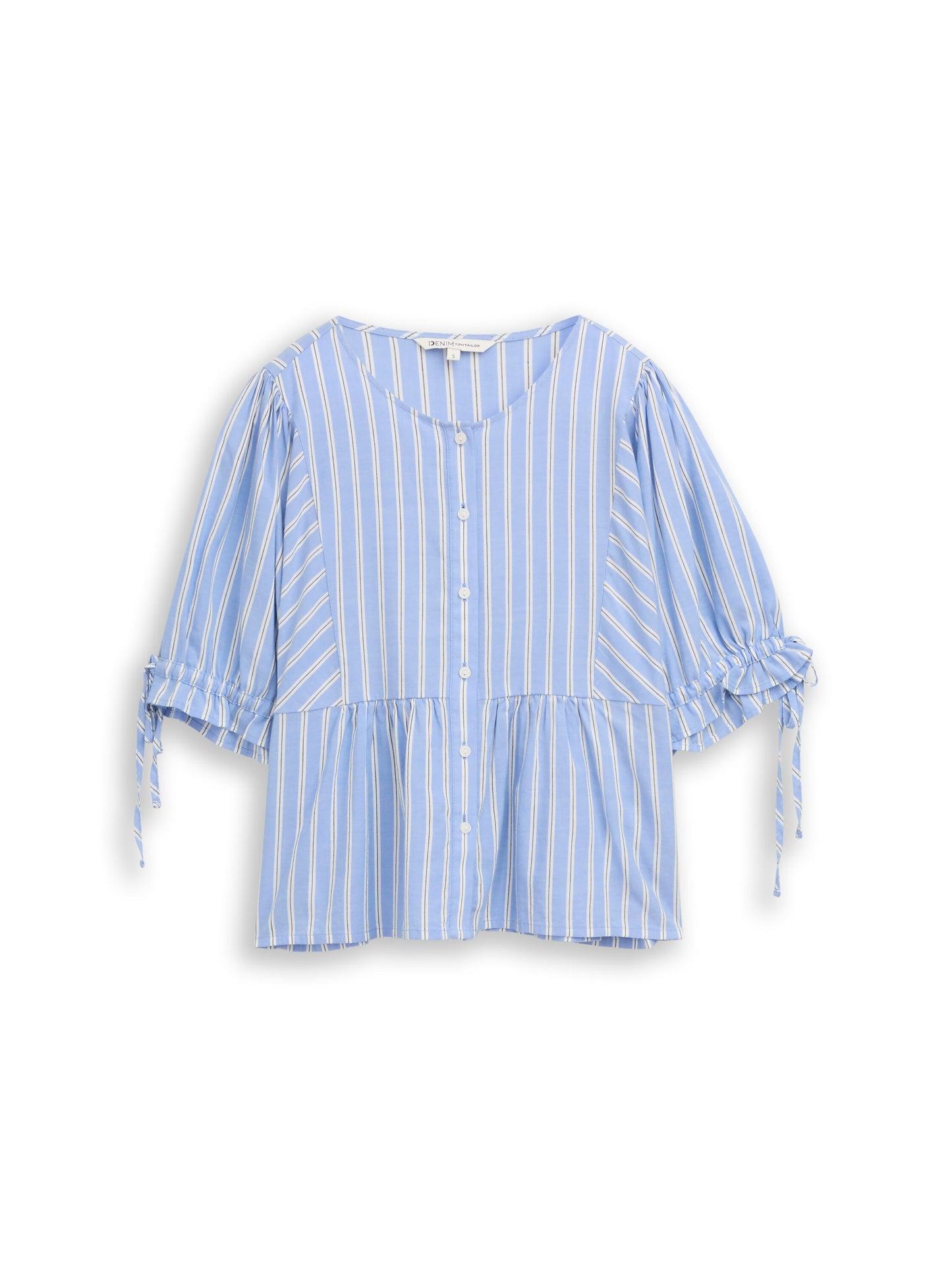 Bluse mit Streifen und Schleifendetails
