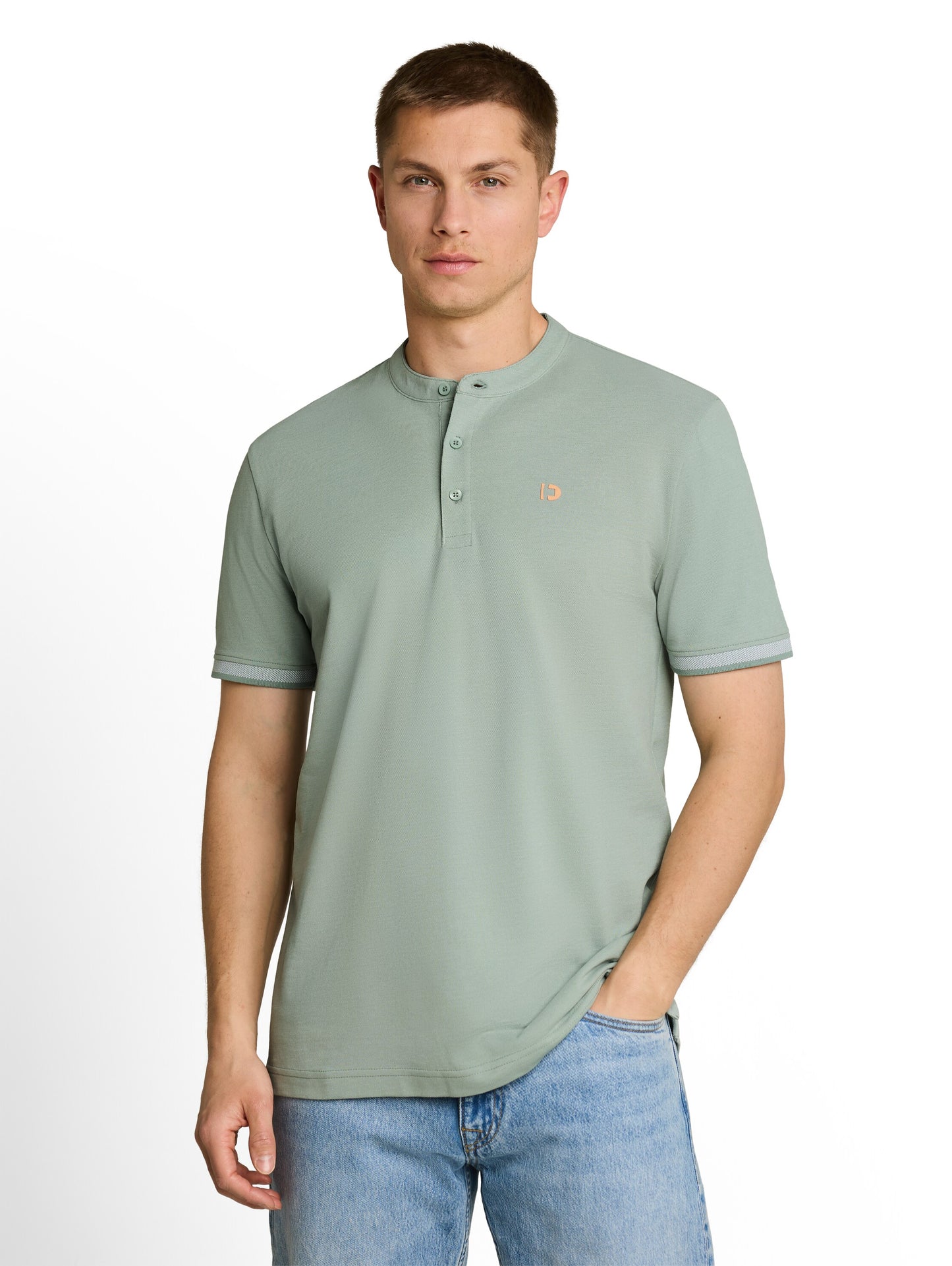 Piqué Poloshirt mit Stehkragen