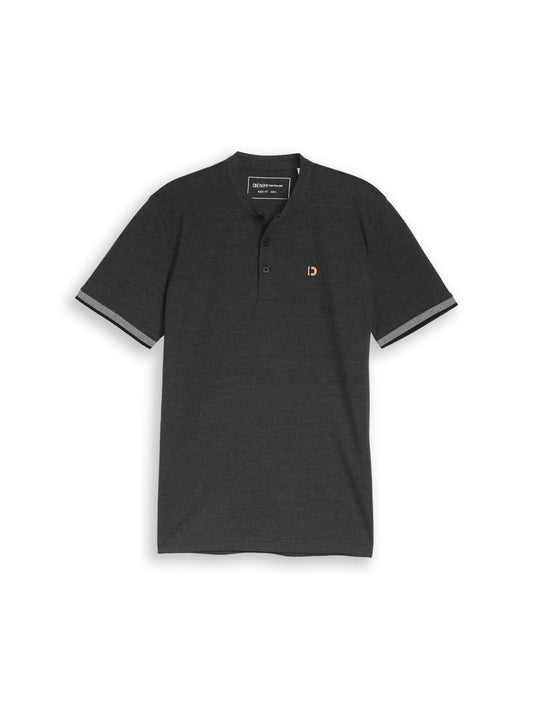Piqué Poloshirt mit Stehkragen
