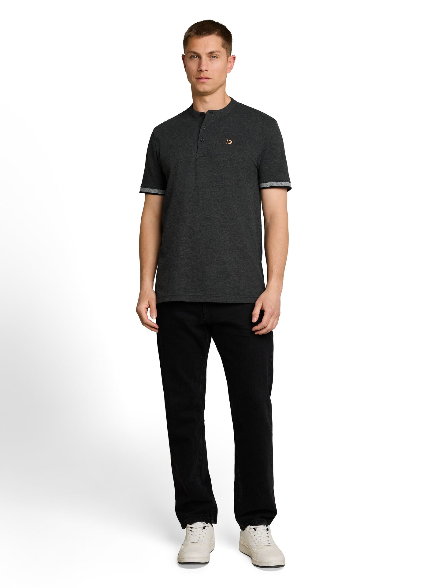 Piqué Poloshirt mit Stehkragen