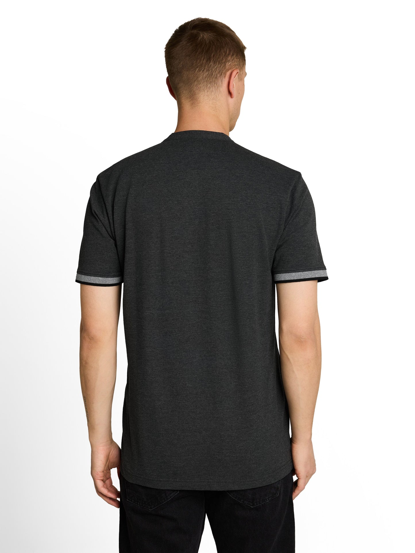 Piqué Poloshirt mit Stehkragen