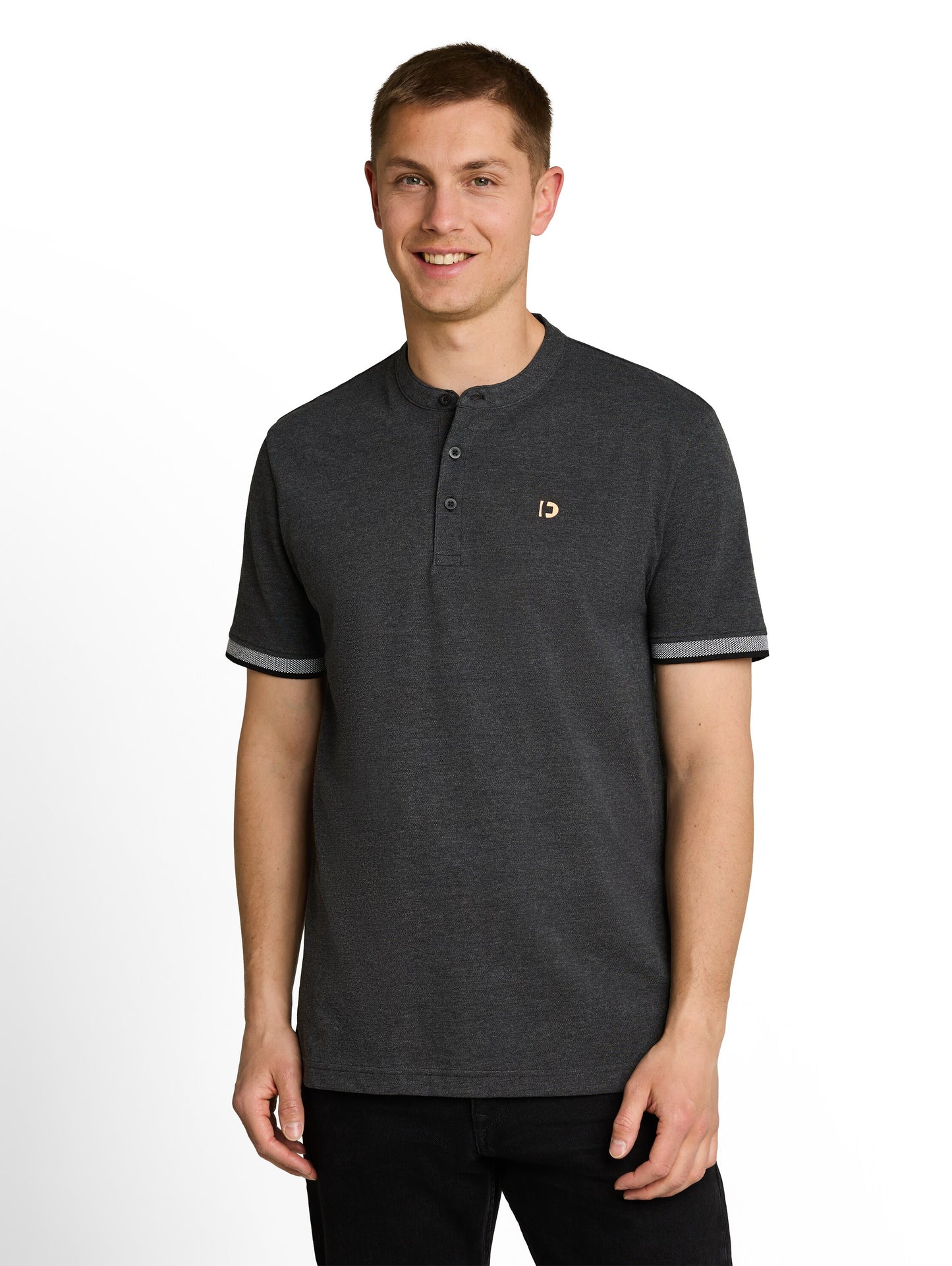 Piqué Poloshirt mit Stehkragen