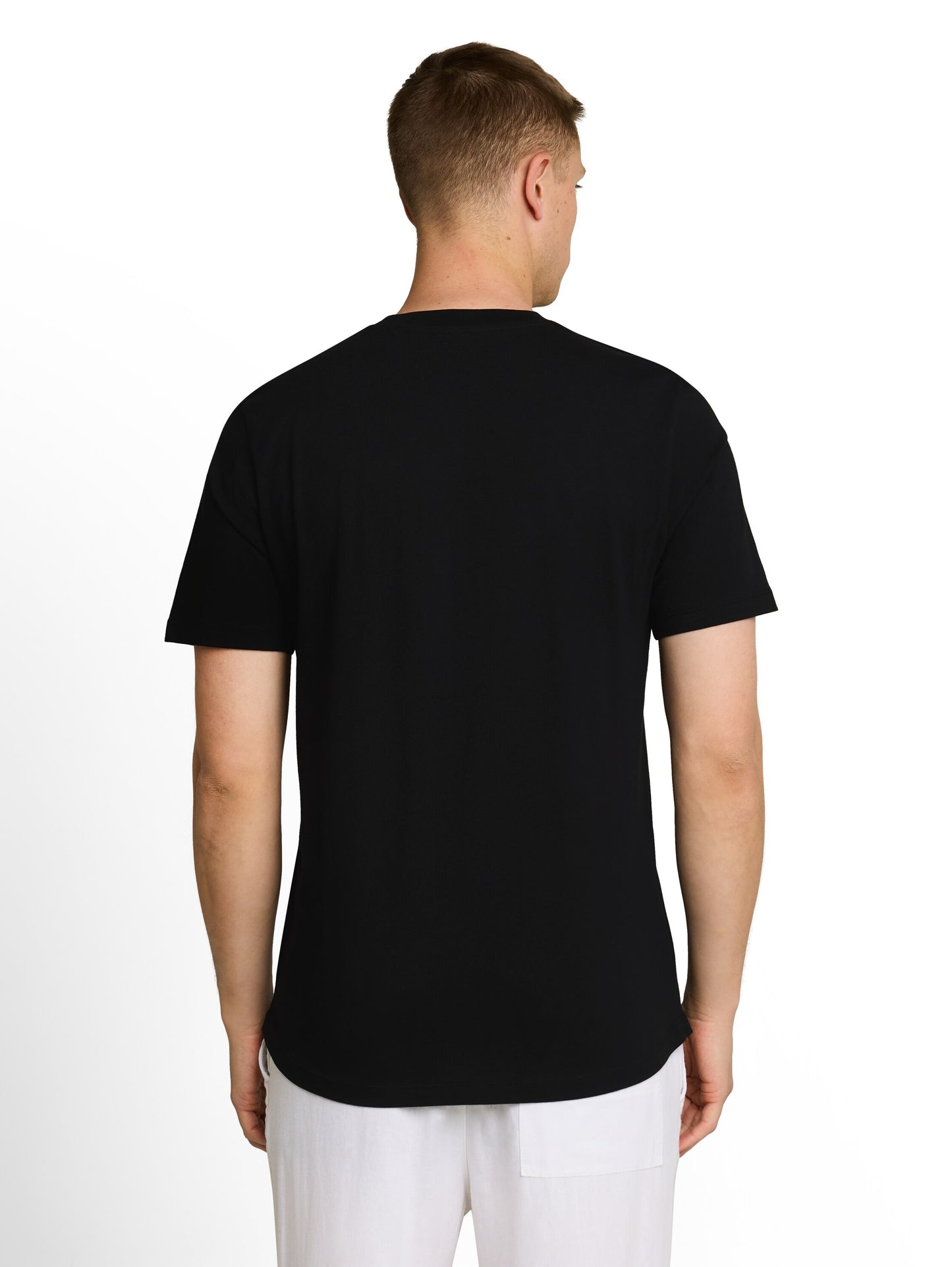 T-Shirt mit Brusttasche mit Print