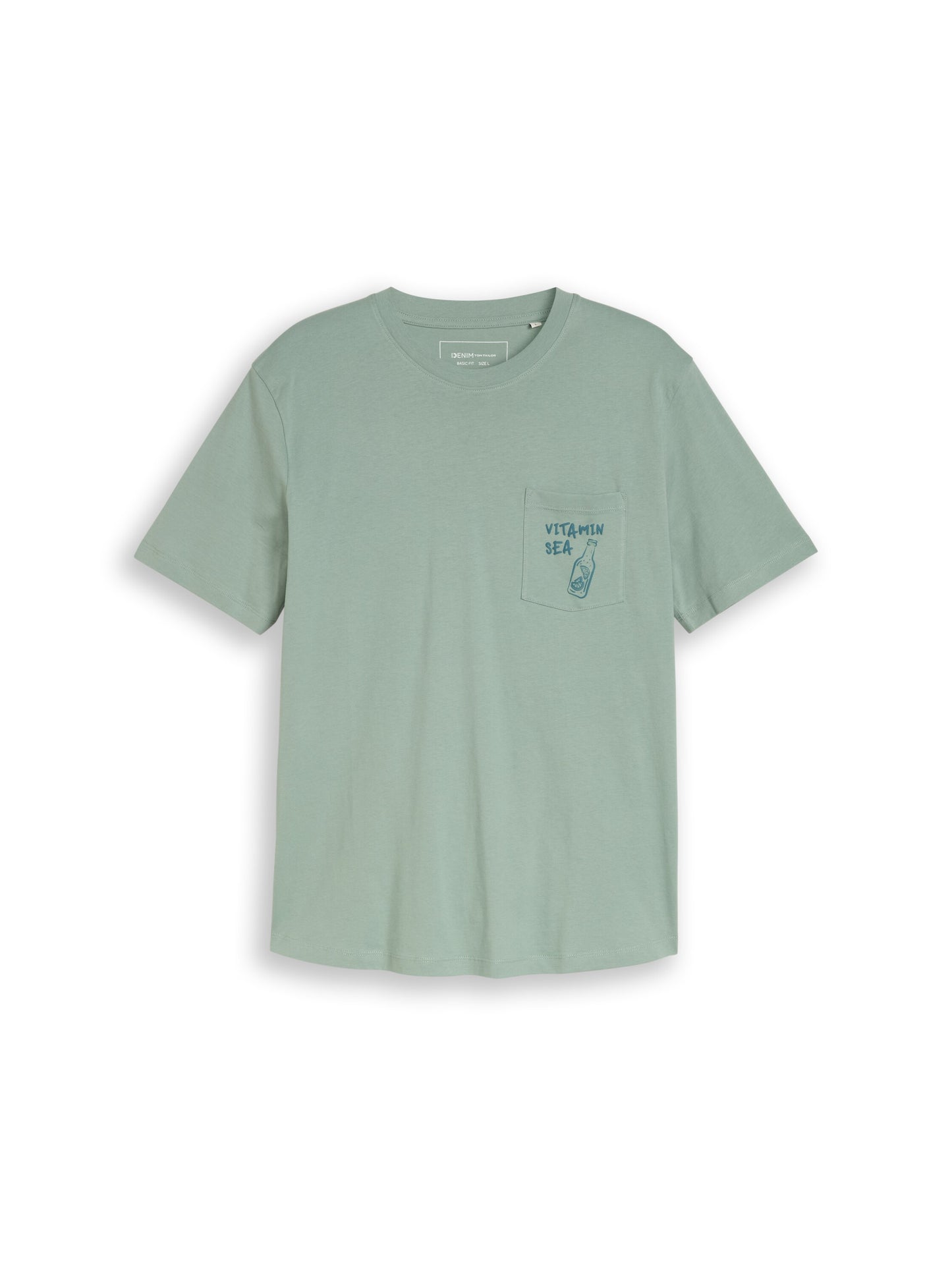T-Shirt mit Brusttasche mit Print