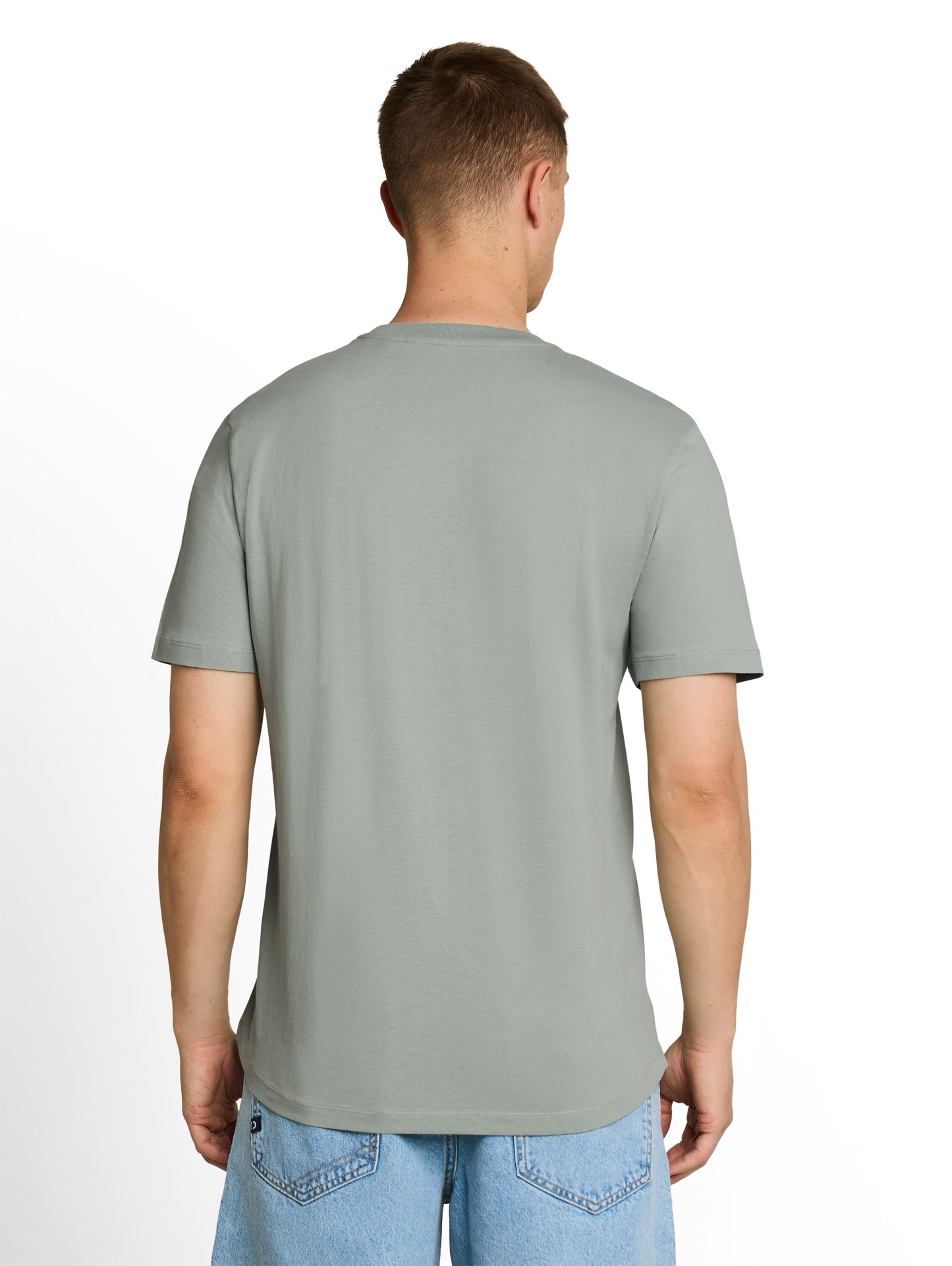 T-Shirt mit Brusttasche mit Print