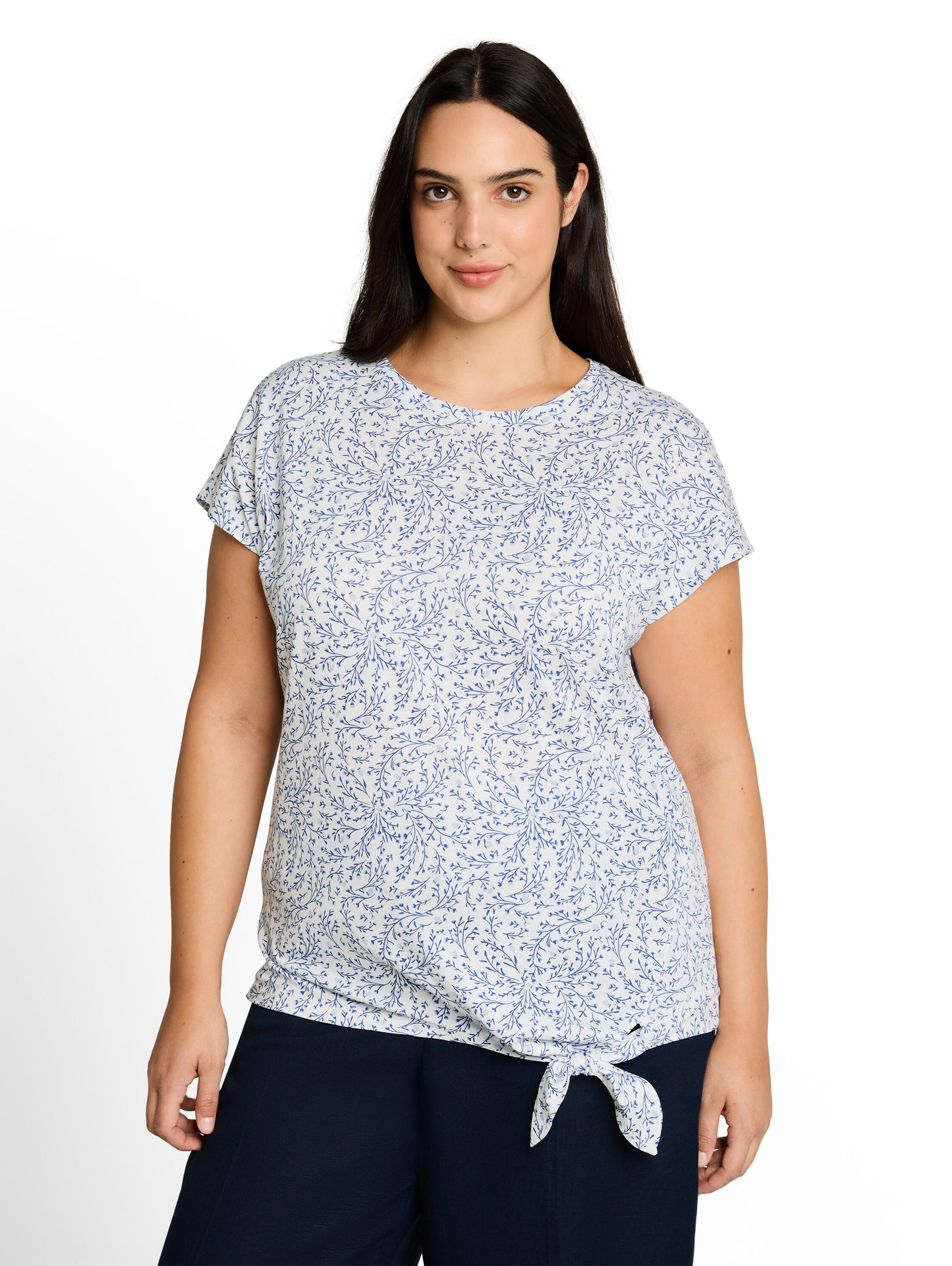 Plus Size - T-Shirt mit Knotendetail