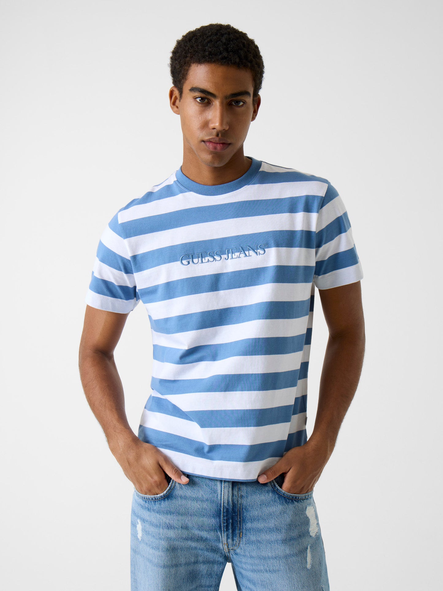GJ SS CN REG STRIPED YD TEE