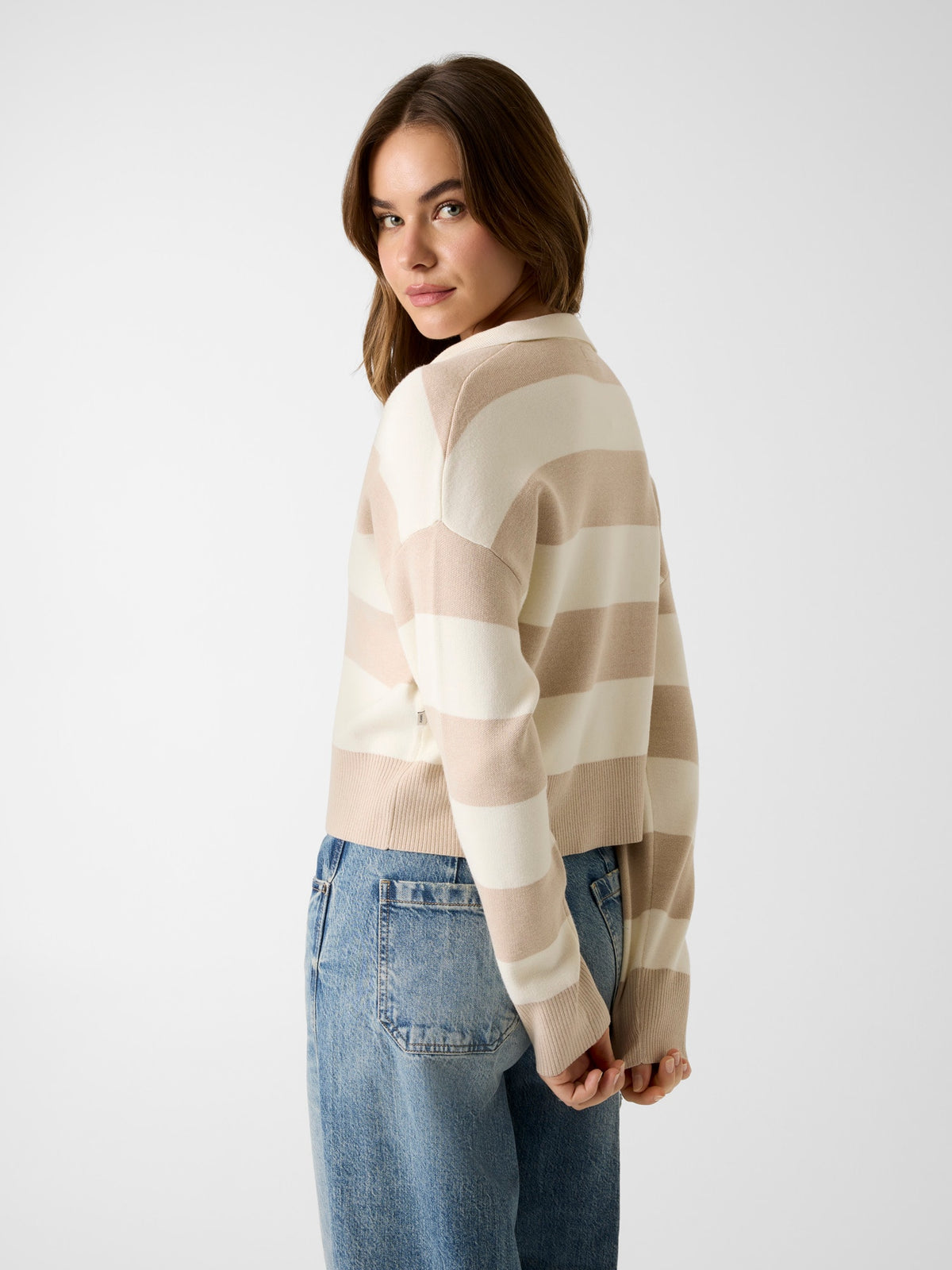 GJ LS POLO STRIPED SWTR