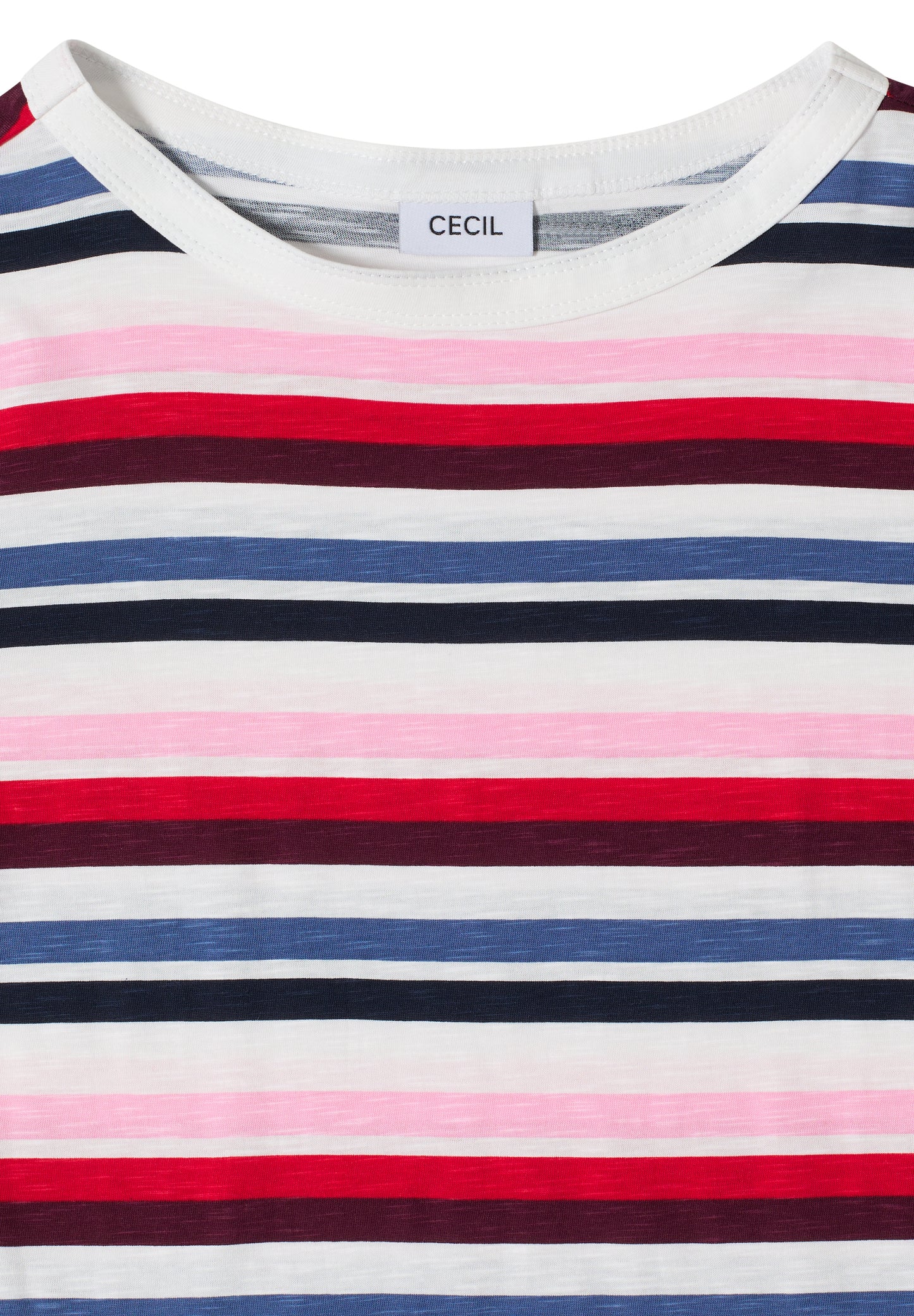Kurzarm Shirt mit Multicolor Streifen