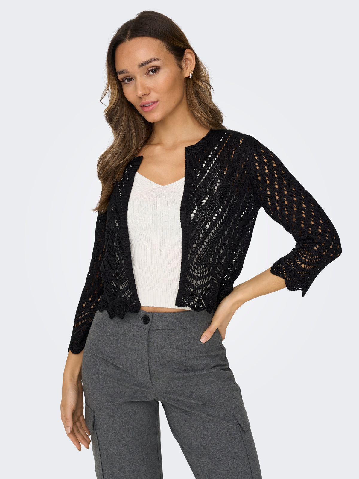 JDYSUN 3/4 CROPPED CARDIGAN KNT NOOS