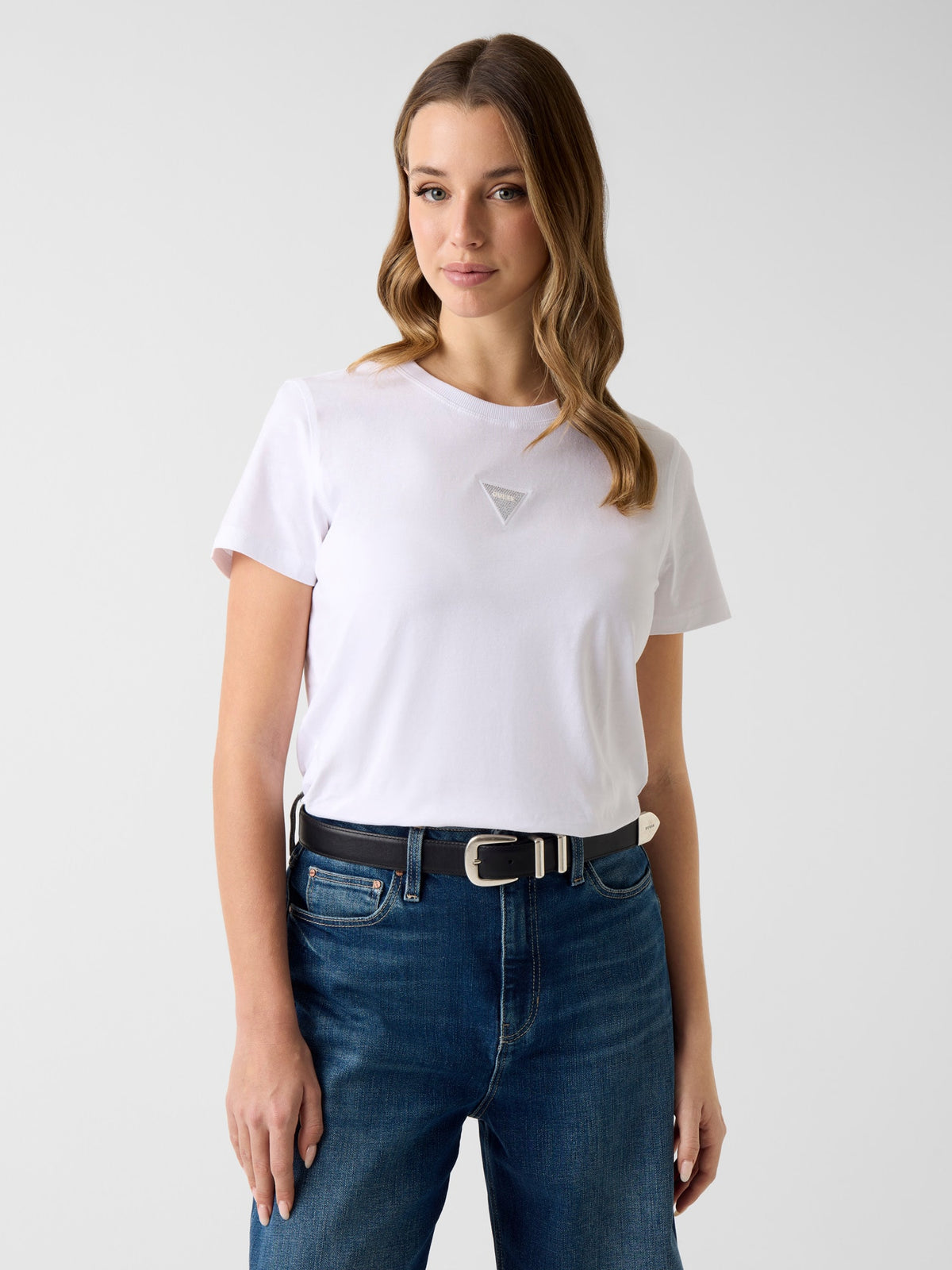 SS CN MINI STRASS TRIANGLE TEE