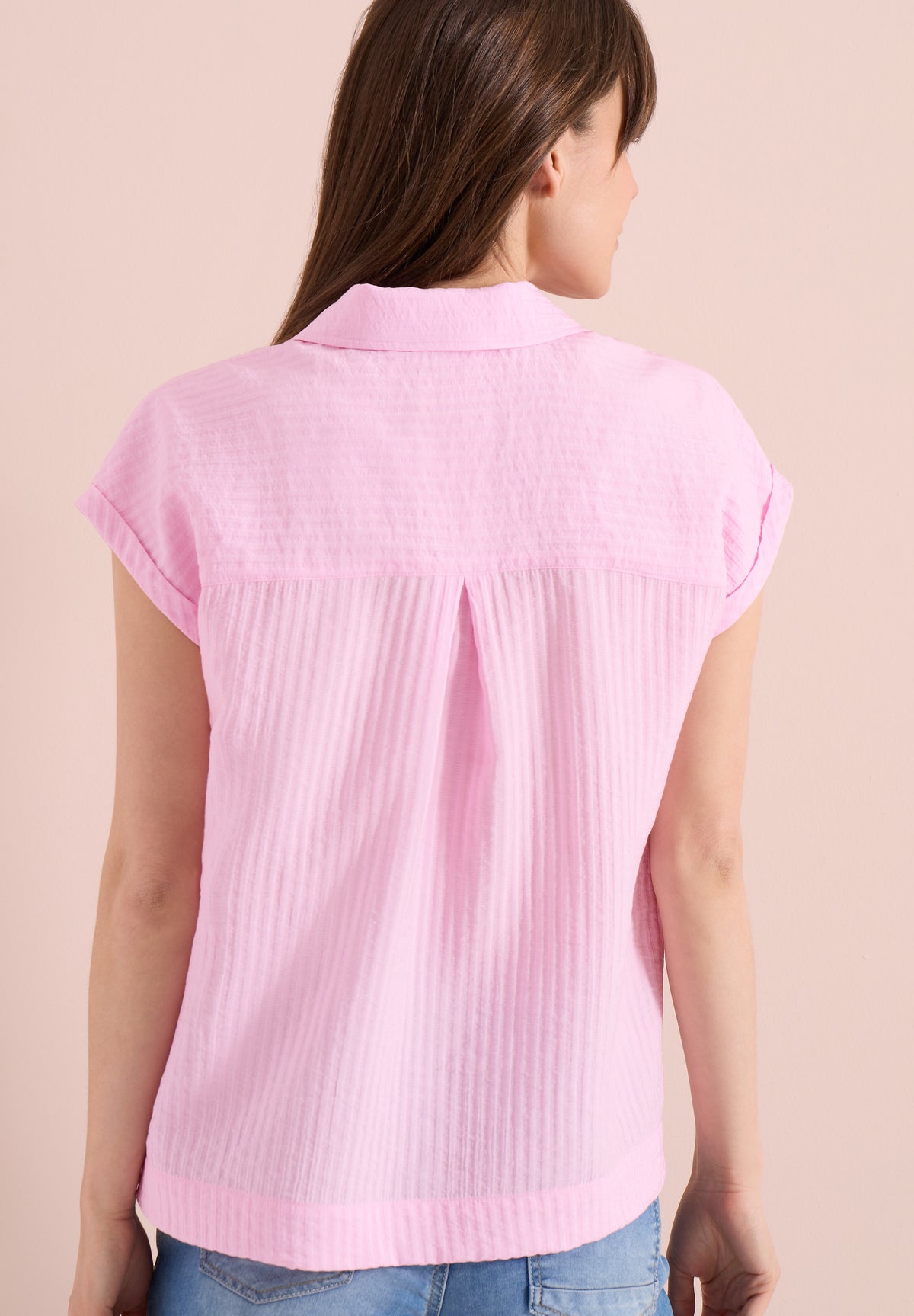 Dropped Shoulder Bluse mit Struktur