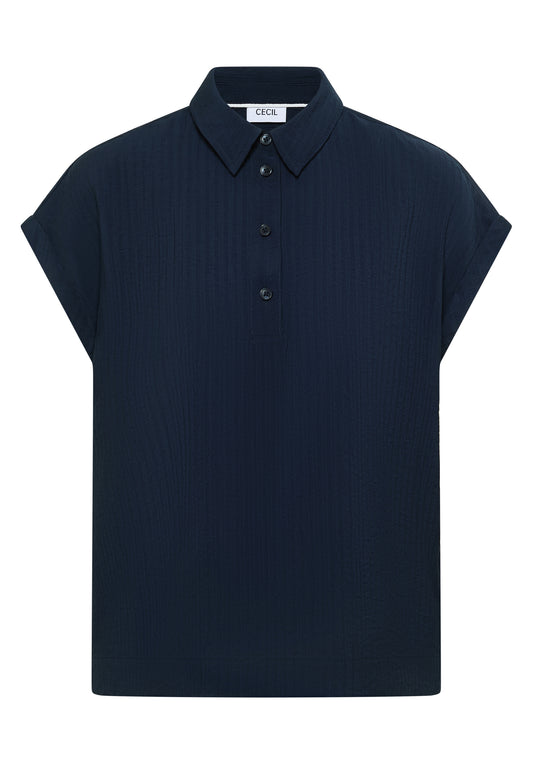 Dropped Shoulder Bluse mit Struktur