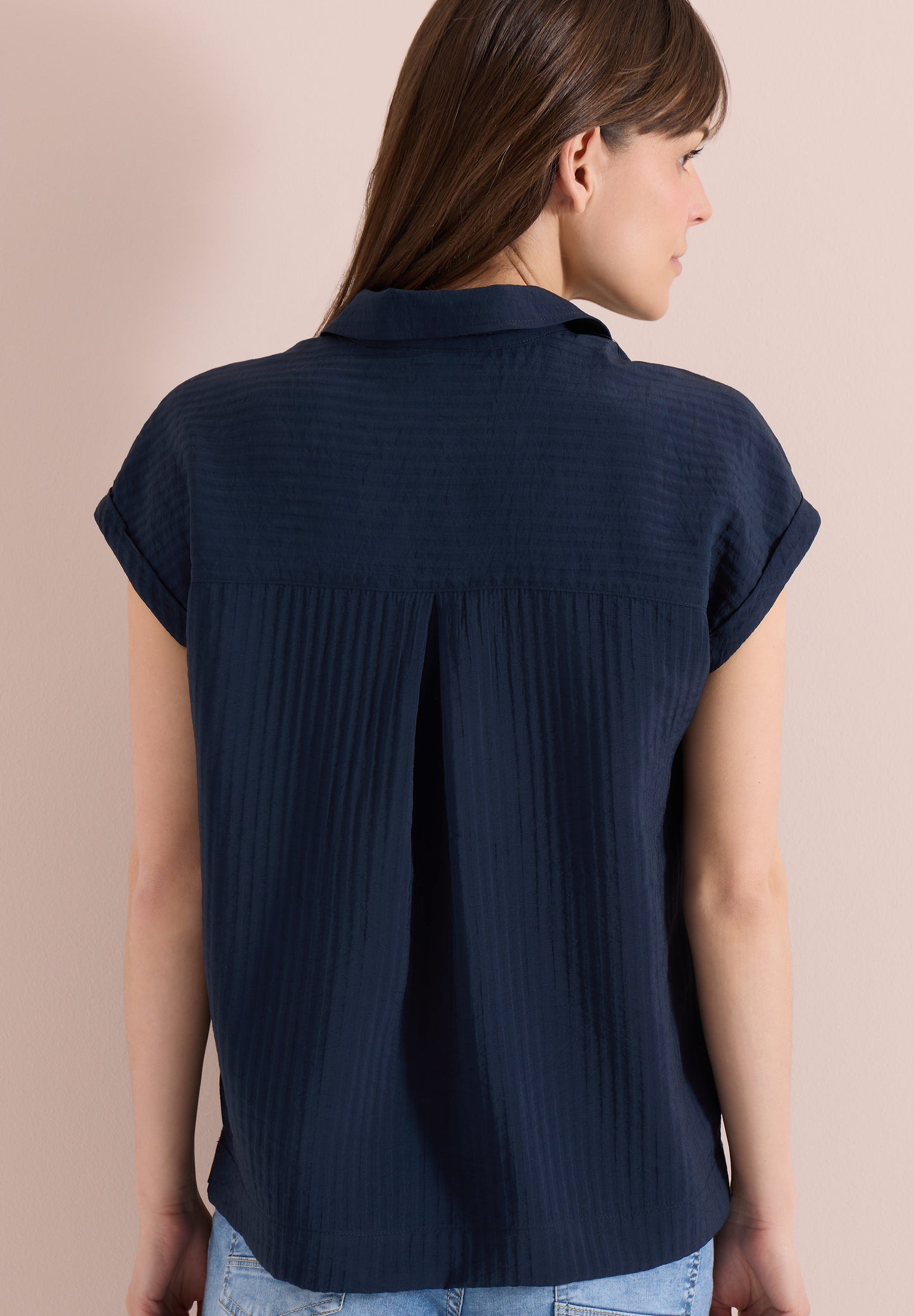 Dropped Shoulder Bluse mit Struktur