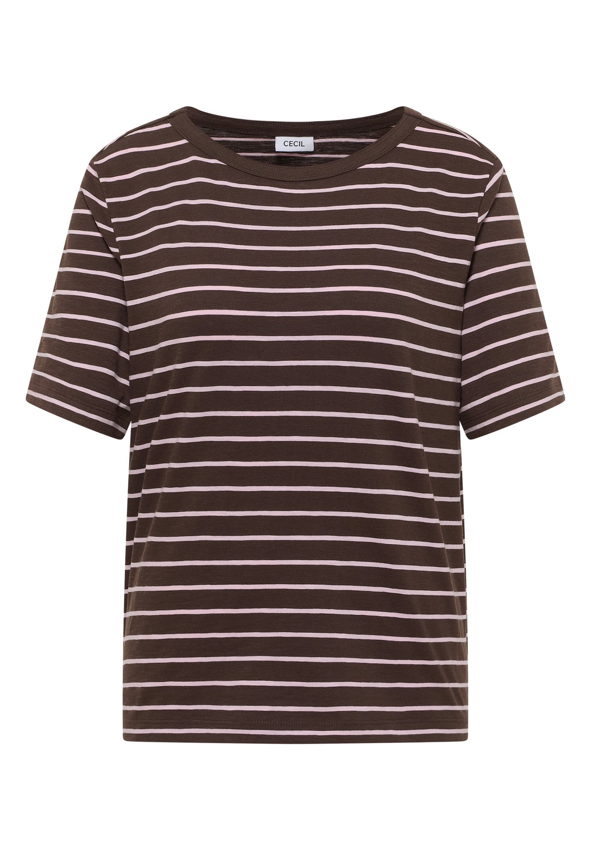 T-Shirt mit Boatneck und Streifen