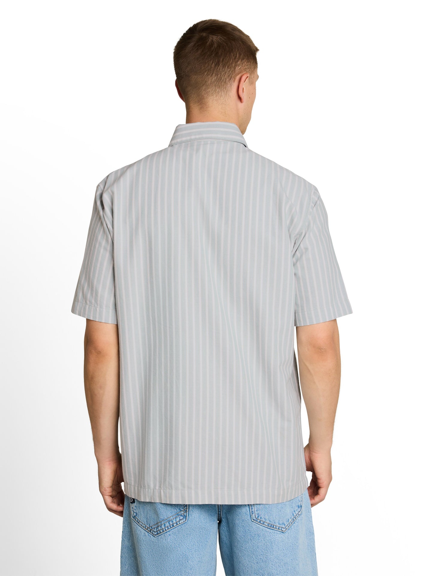 Relaxed Fit Kurzarmhemd mit Streifen