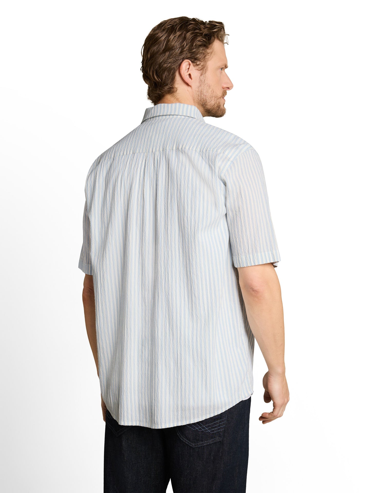 Comfort Fit Seersucker Kurzarmhemd