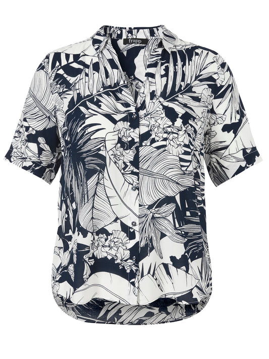 Bluse Kragen 1/2 Arm Druck