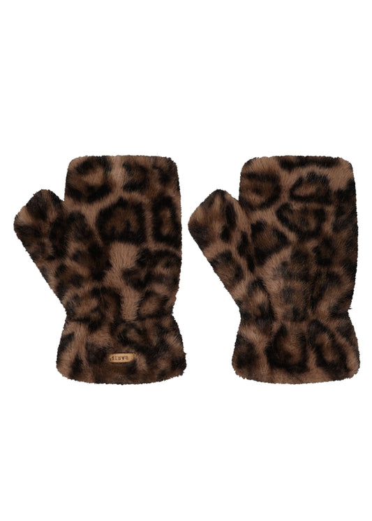 Britamu Fingerless Gloves, print brown