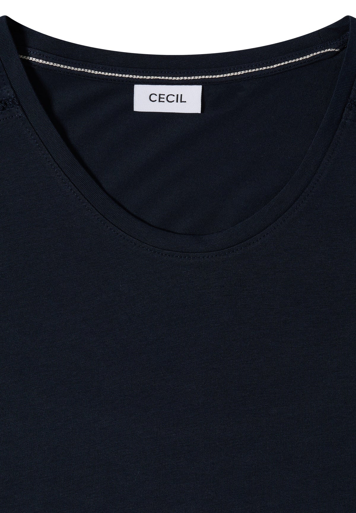 T-Shirt mit V-Neck und Spitzendetail