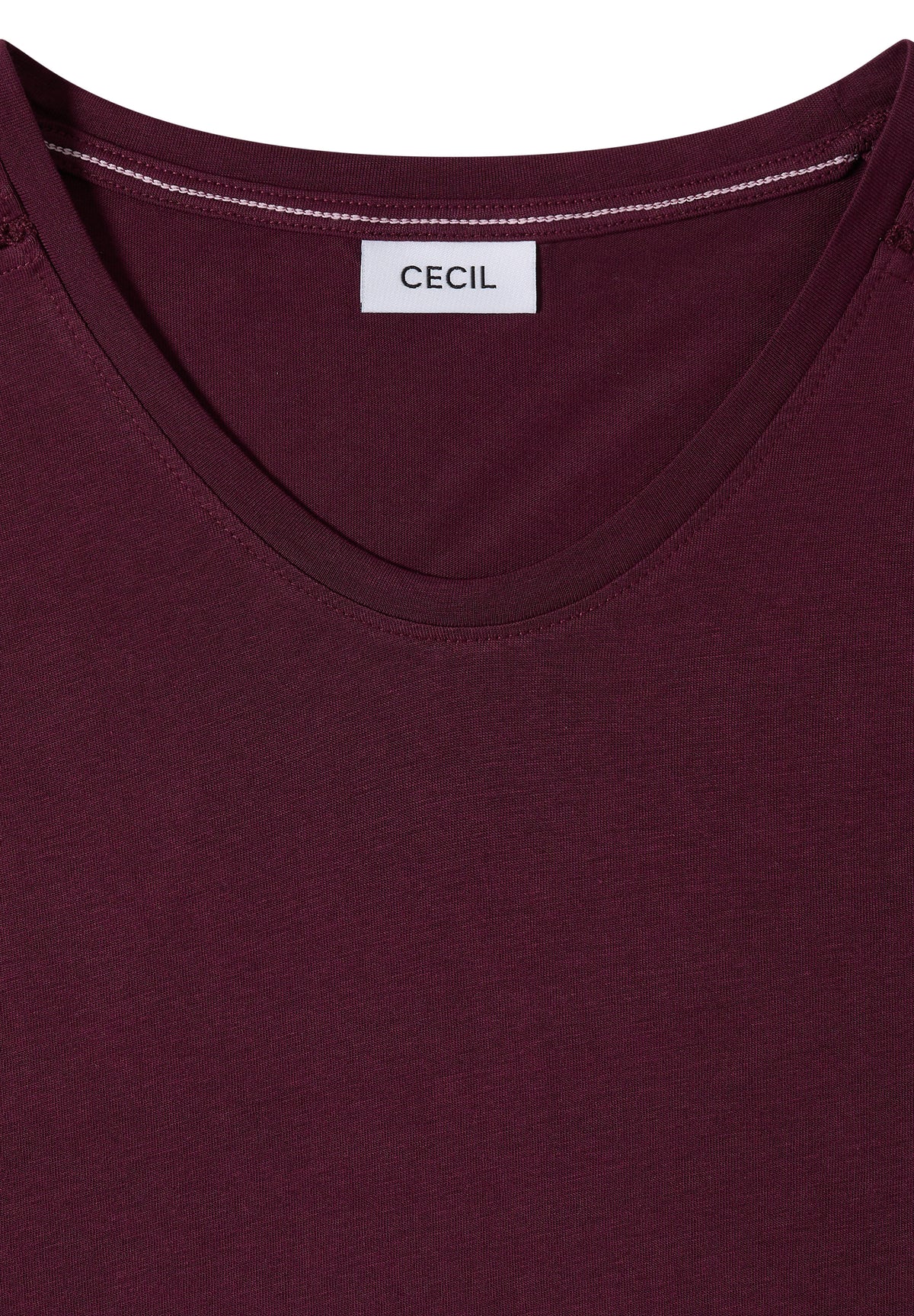 T-Shirt mit V-Neck und Spitzendetail