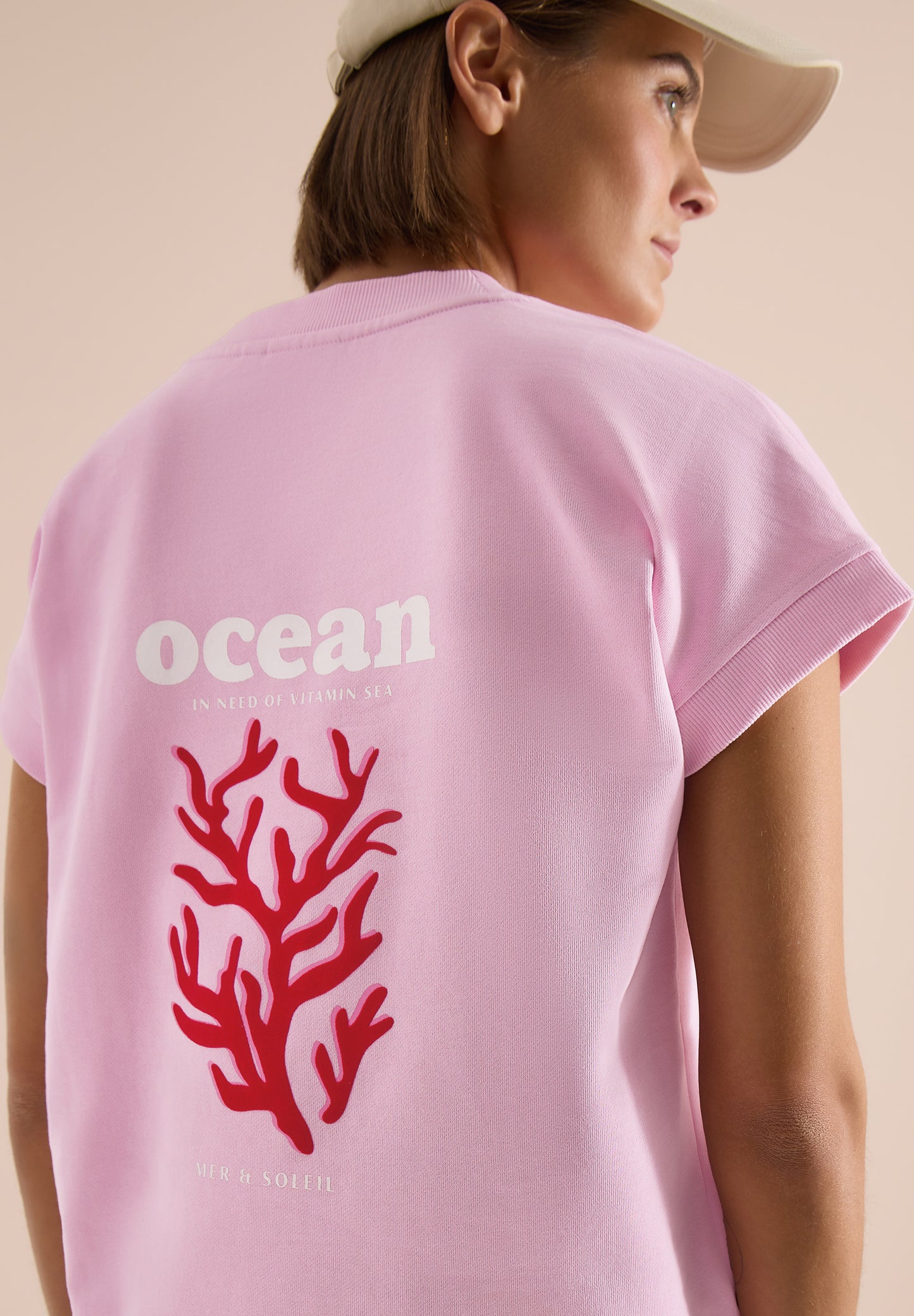 Kurzarm Sweatshirt mit Backprint