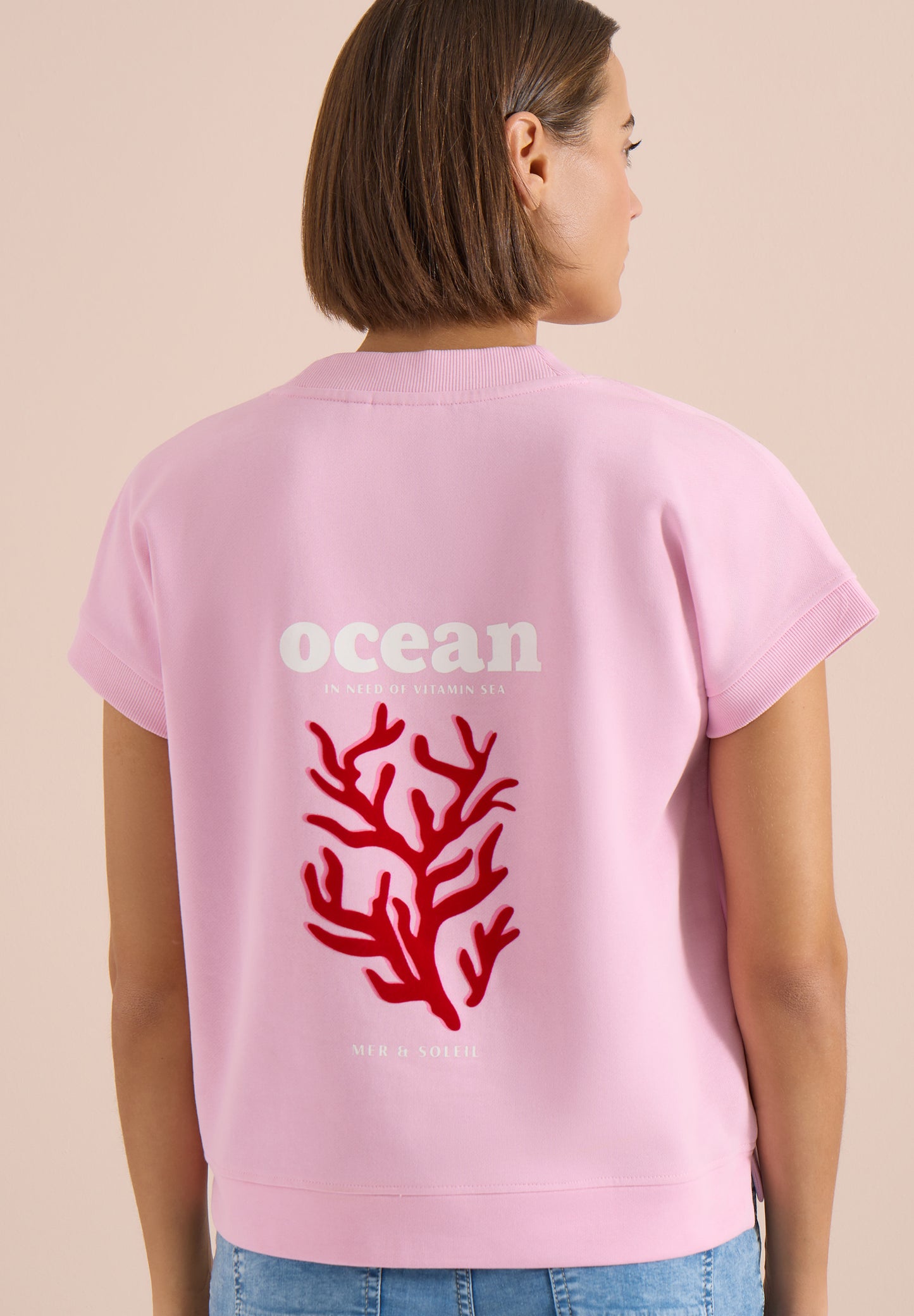 Kurzarm Sweatshirt mit Backprint