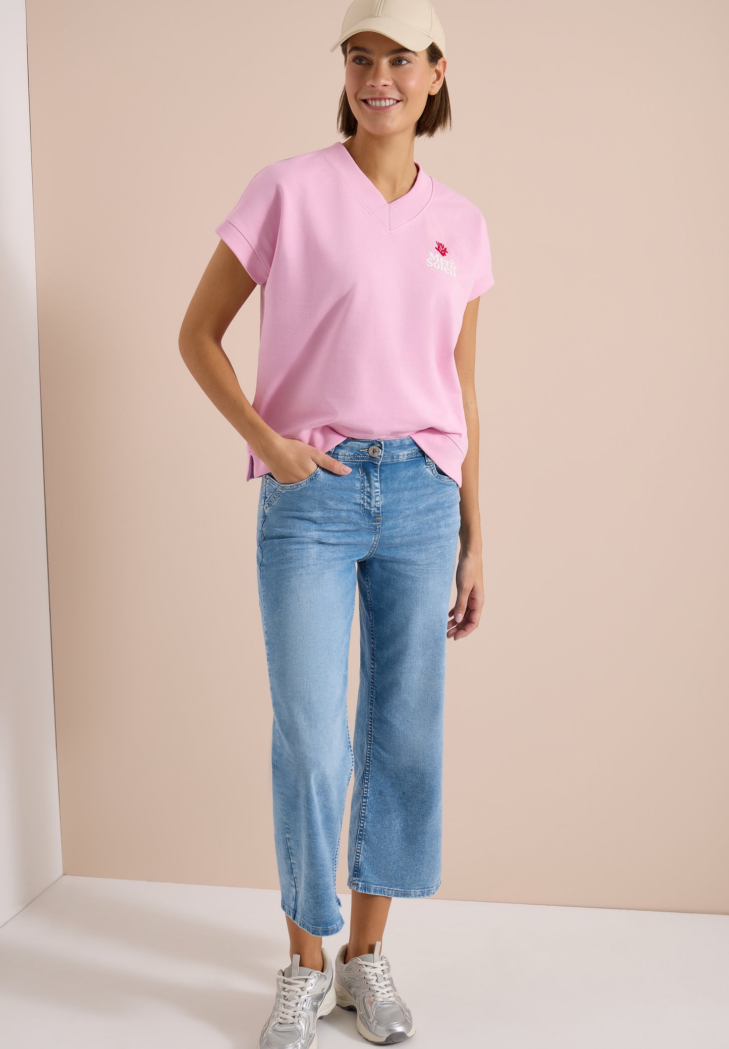 Kurzarm Sweatshirt mit Backprint
