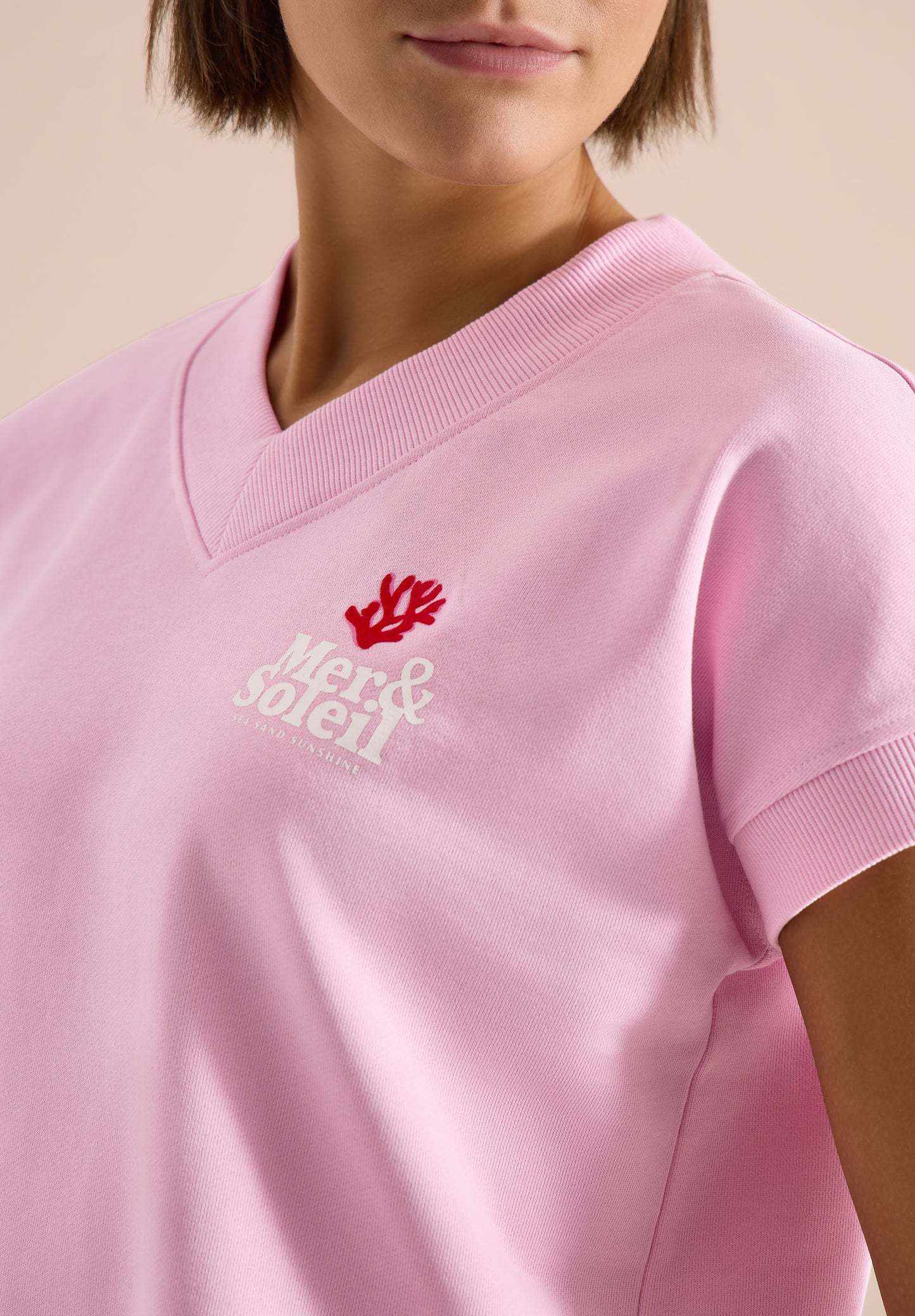 Kurzarm Sweatshirt mit Backprint