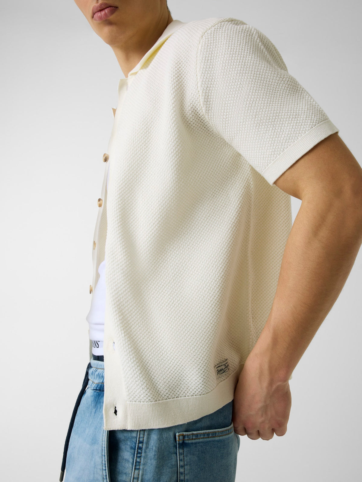 GJ SS BUTTONED POLO SWTR