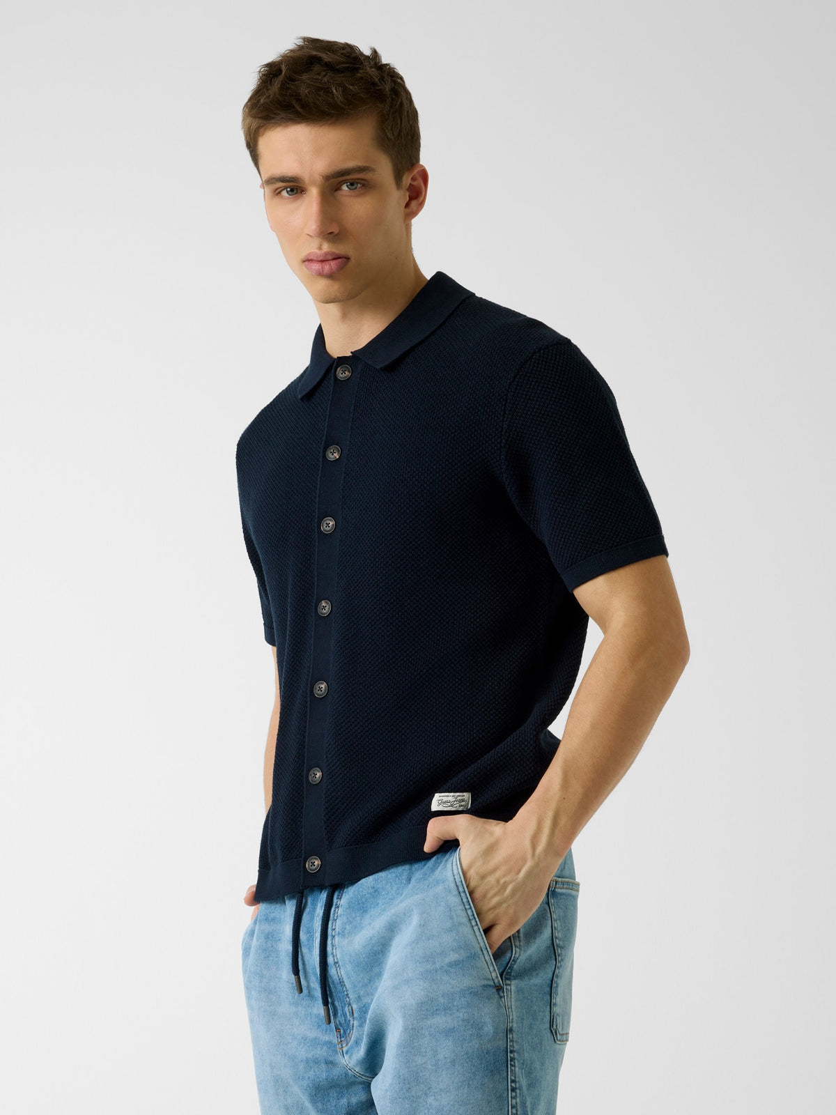 GJ SS BUTTONED POLO SWTR