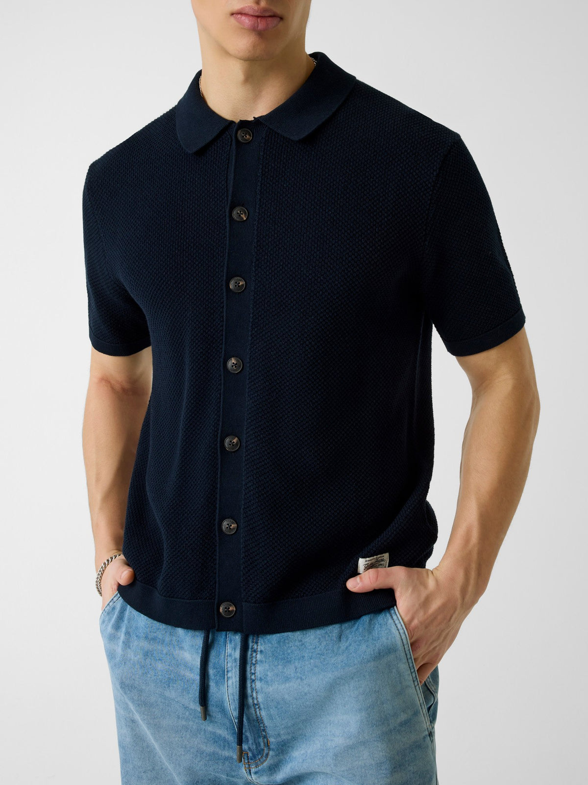 GJ SS BUTTONED POLO SWTR