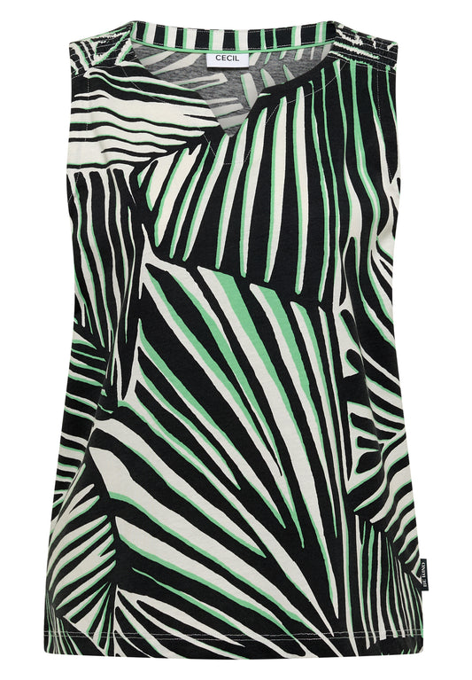 Top aus Jersey mit Grafikprint