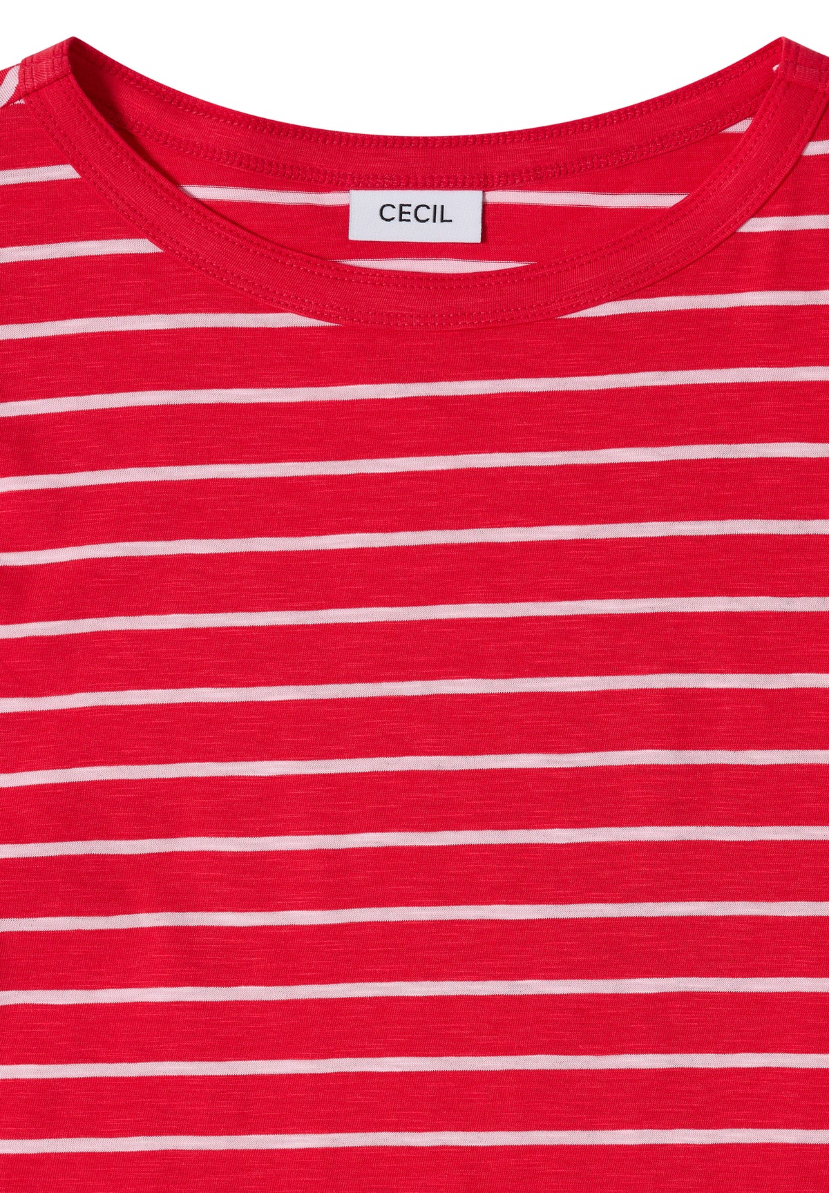 T-Shirt mit Boatneck und Streifen