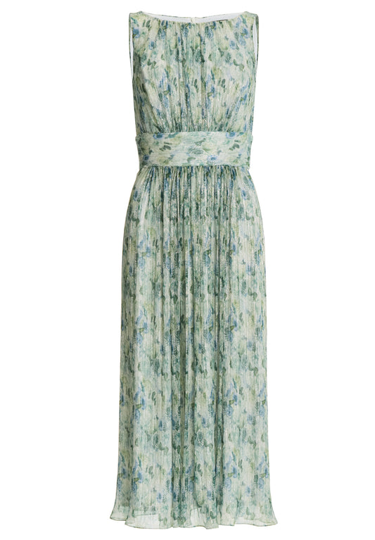 Cocktailkleid aus bedrucktem Plissee Jersey